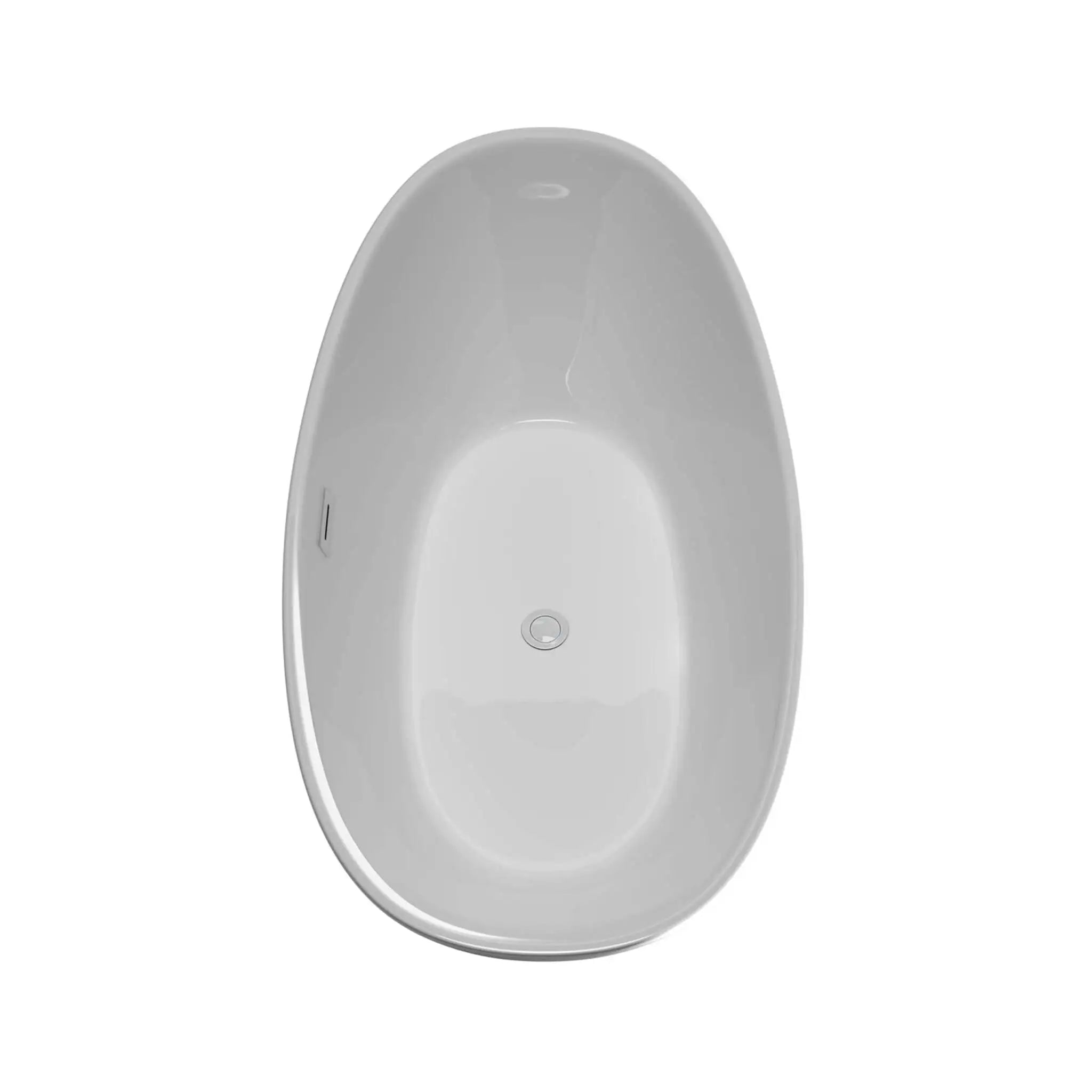 60" White Freestanding Bathtub with Matte Black Faucet - Dorrit by Wyndham (WCBTE652060SWATPBK) image 4