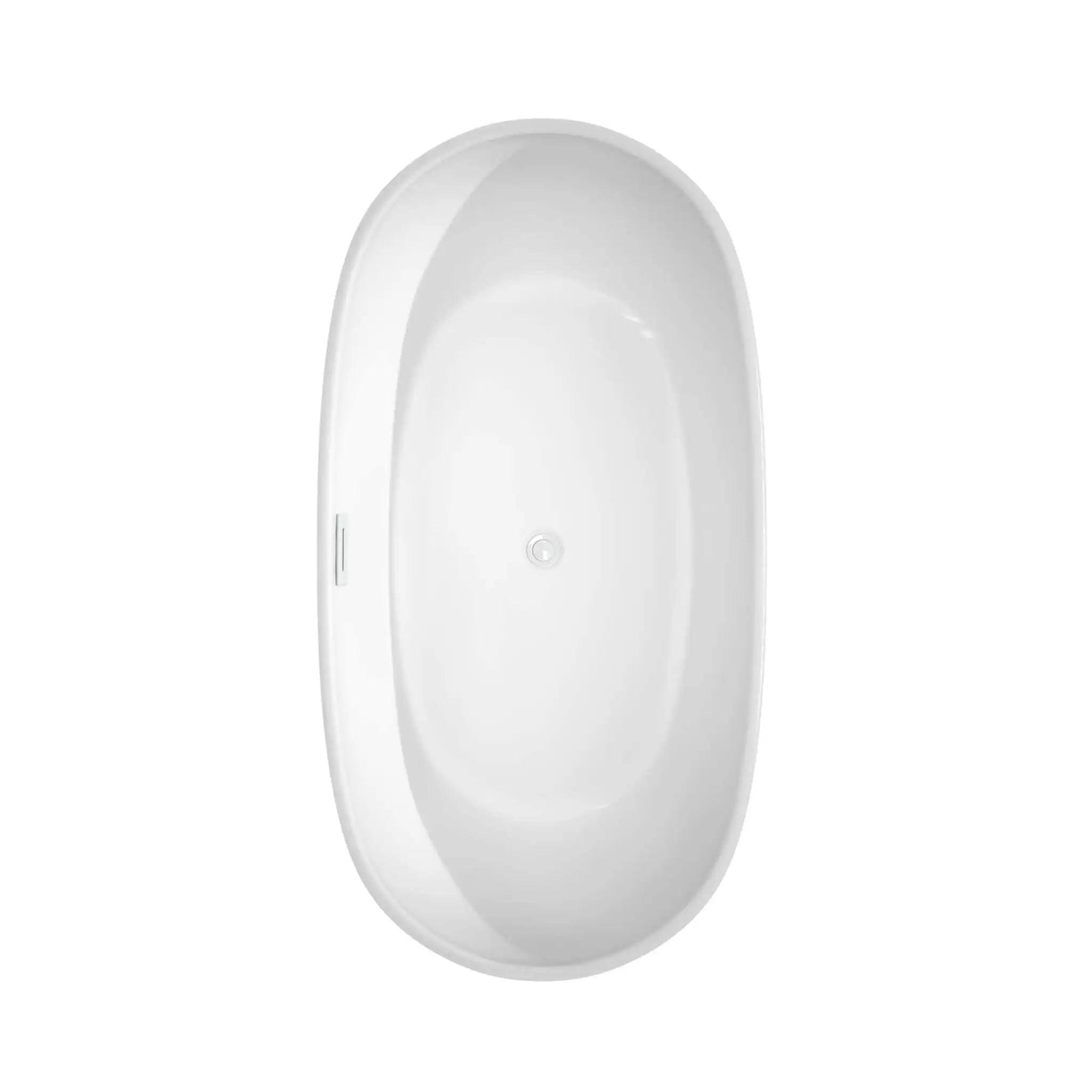60" White Freestanding Bathtub with Matte Black Faucet - Rebecca by Wyndham (WCOBT101460SWATPBK) image 4