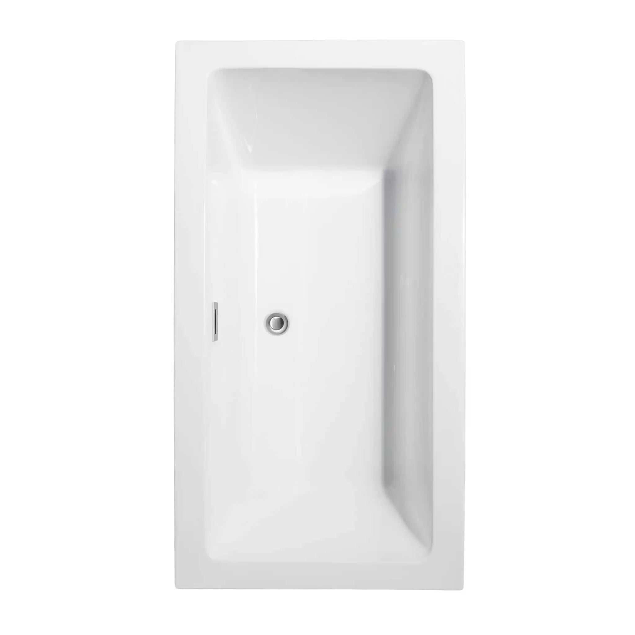 60" White Freestanding Bathtub with Polished Chrome Faucet - Melody by Wyndham (WCOBT101160ATP11PC) image 4