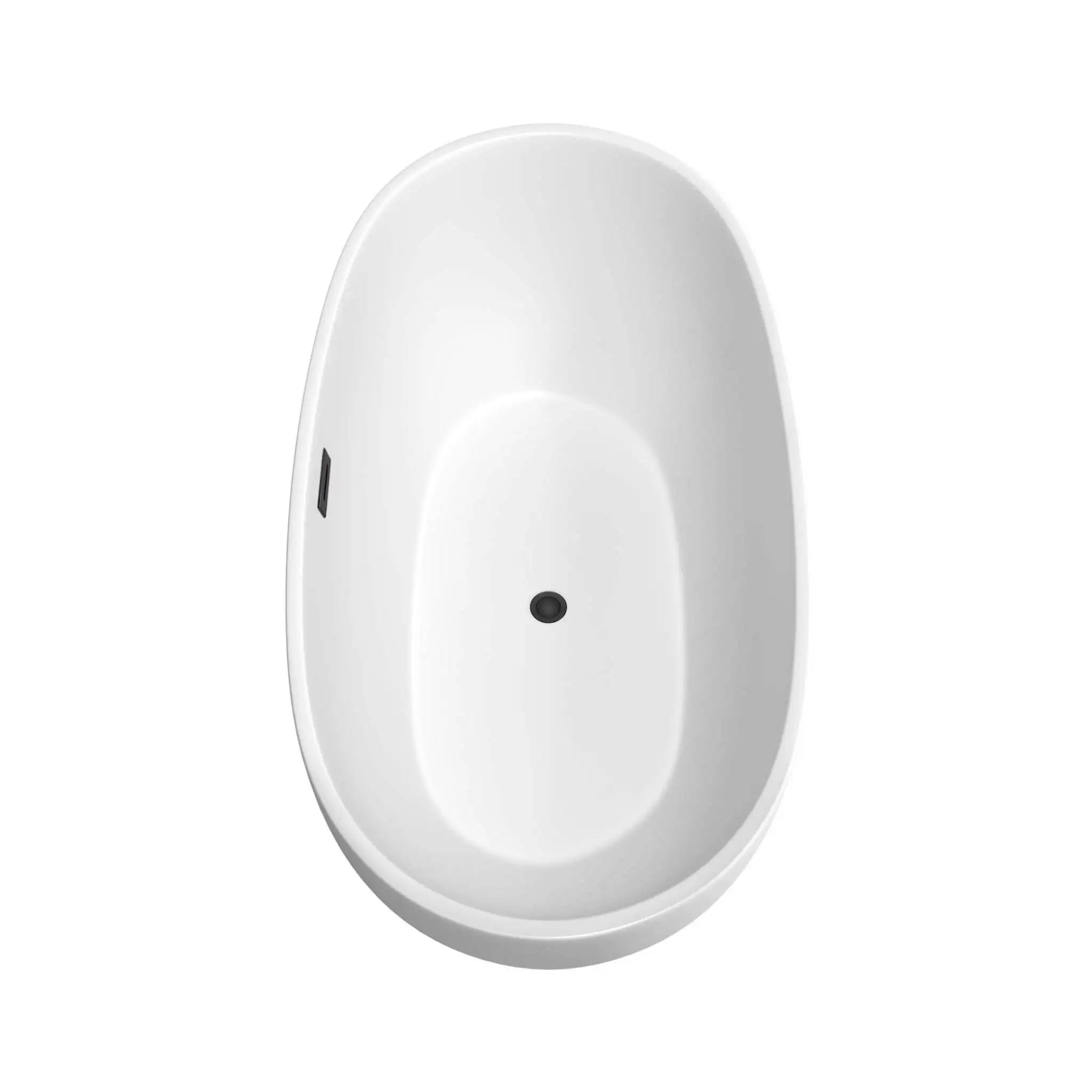 63" Matte White Freestanding Bathtub with Matte Black Faucet - Juno by Wyndham (WCBTE306163MWMBATPBK) image 3