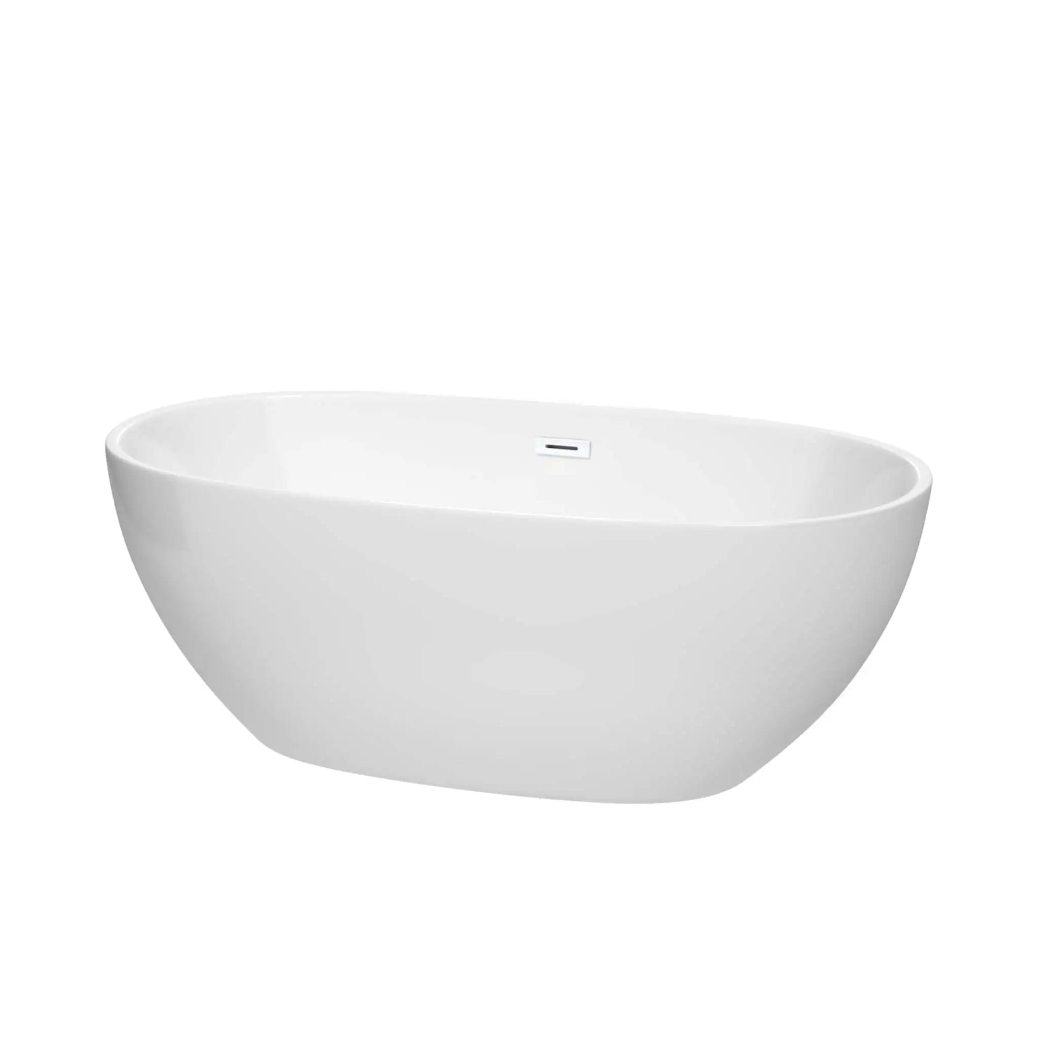 63" White Freestanding Bathtub - Juno by Wyndham (WCBTK156163SWTRIM) image