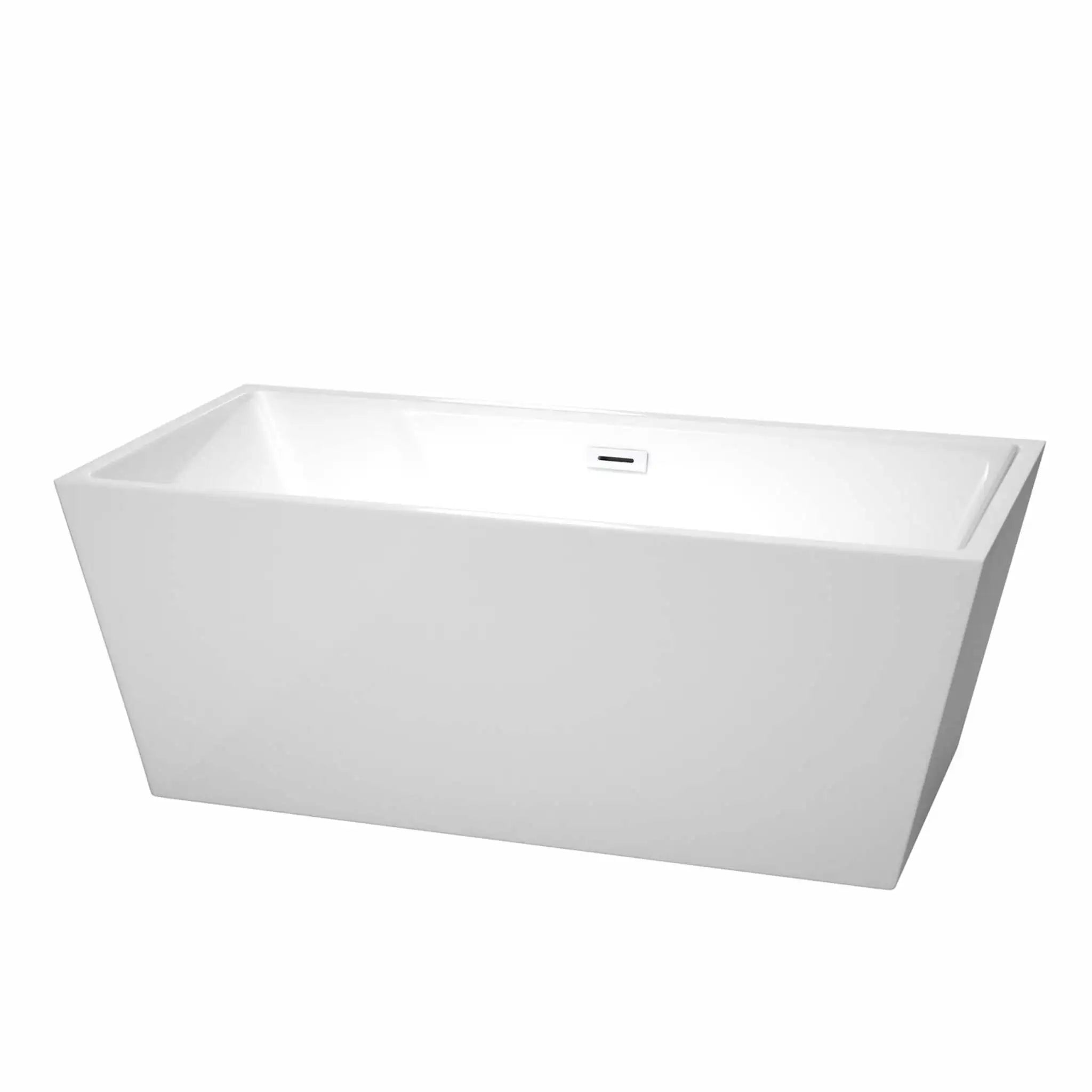 63" White Freestanding Bathtub - Sara by Wyndham (WCBTK151463SWTRIM) image