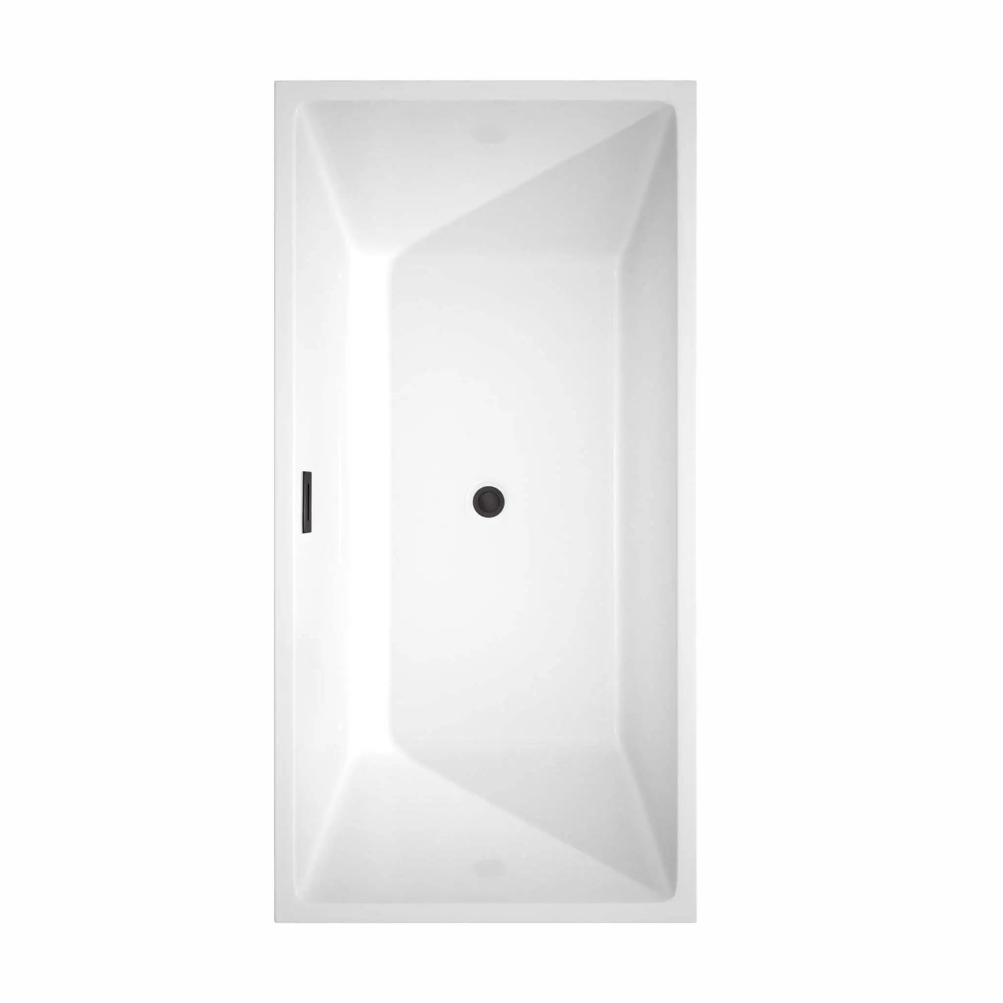 63" White Freestanding Bathtub with Matte Black Faucet - Sara by Wyndham (WCBTK151463MBATPBK) image 4