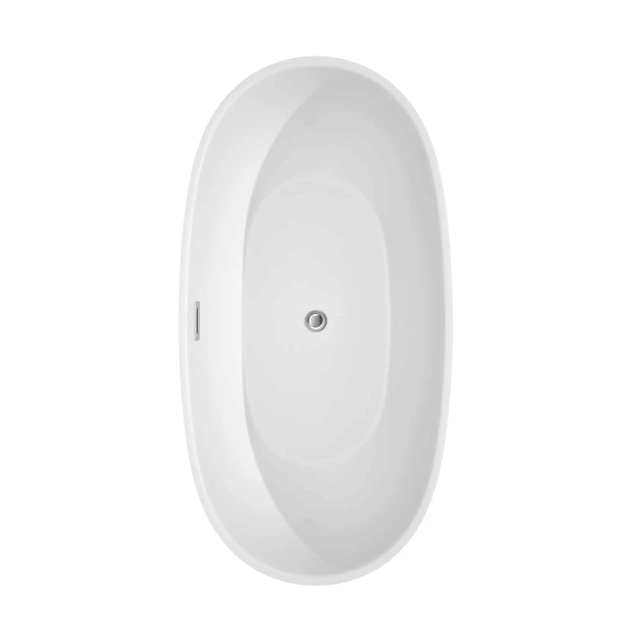 63" White Freestanding Bathtub with Polished Chrome Faucet - Juno by Wyndham (WCBTK156163PCATPBK) image 4