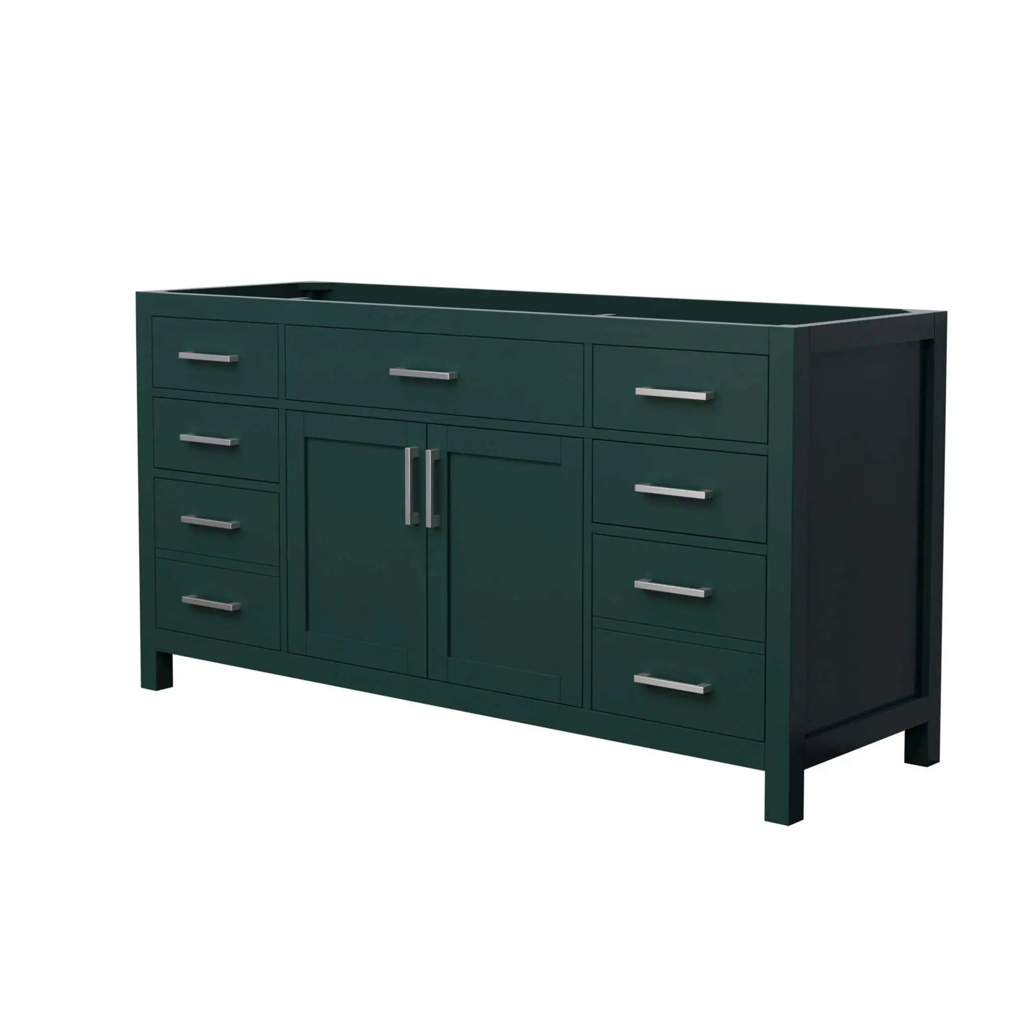 66" Beckett Single Bathroom Vanity in Green with Brushed Nickel Trim by Wyndham
