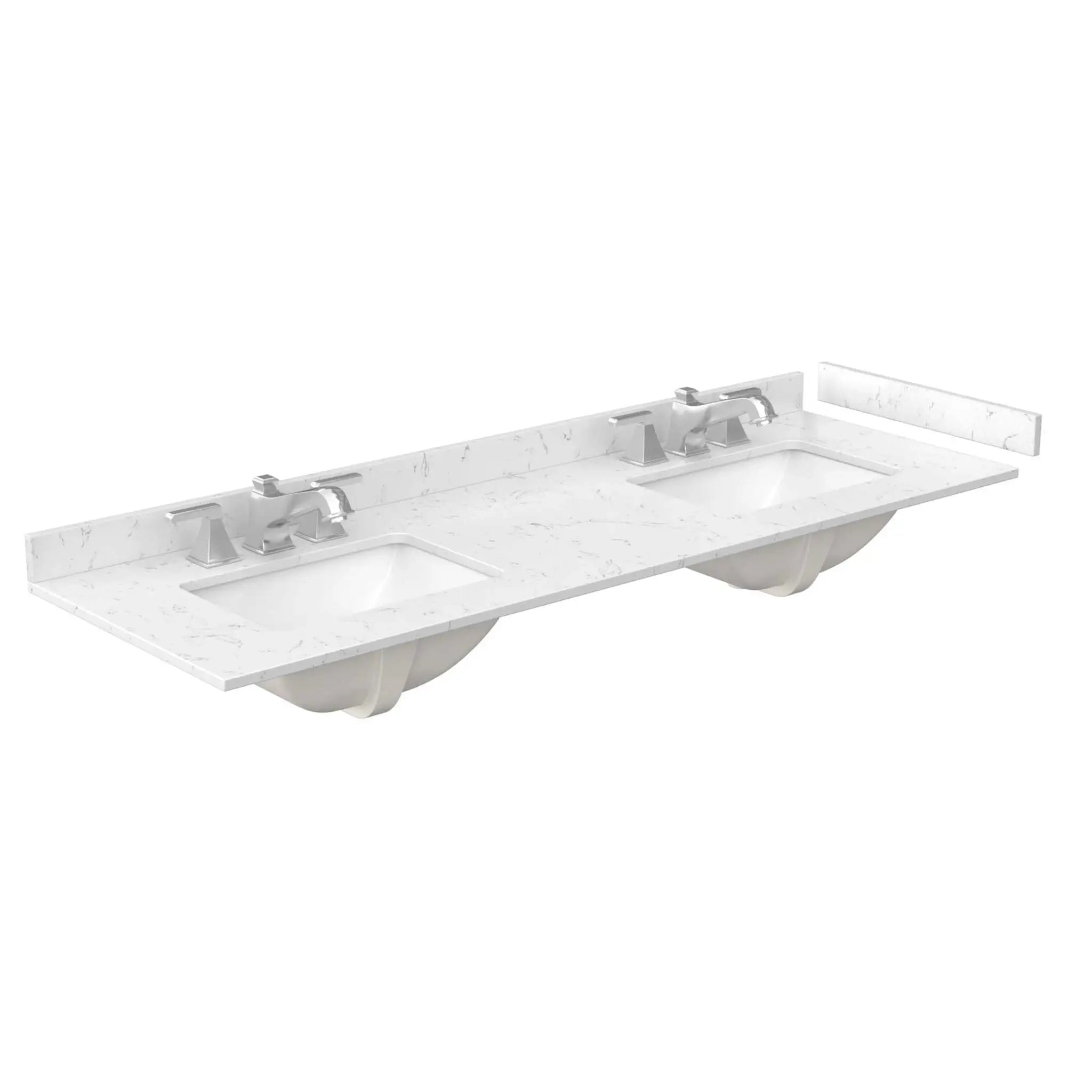 66" Miranda Double Bathroom Vanity in Dark Gray with Brushed Gold Trim & 58" Mirror by Wyndham