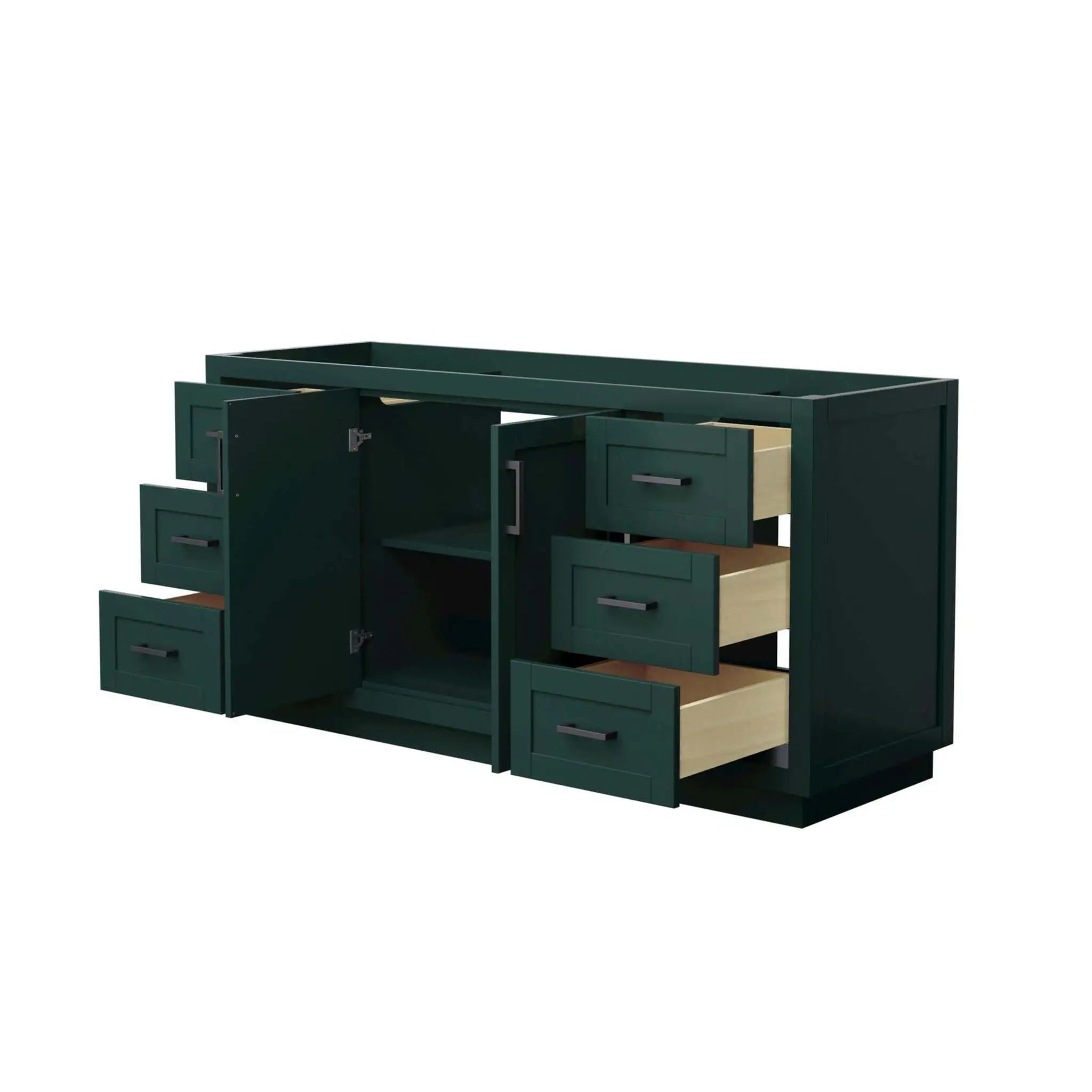 66" Miranda Single Bathroom Vanity in Green with Matte Black Trim by Wyndham