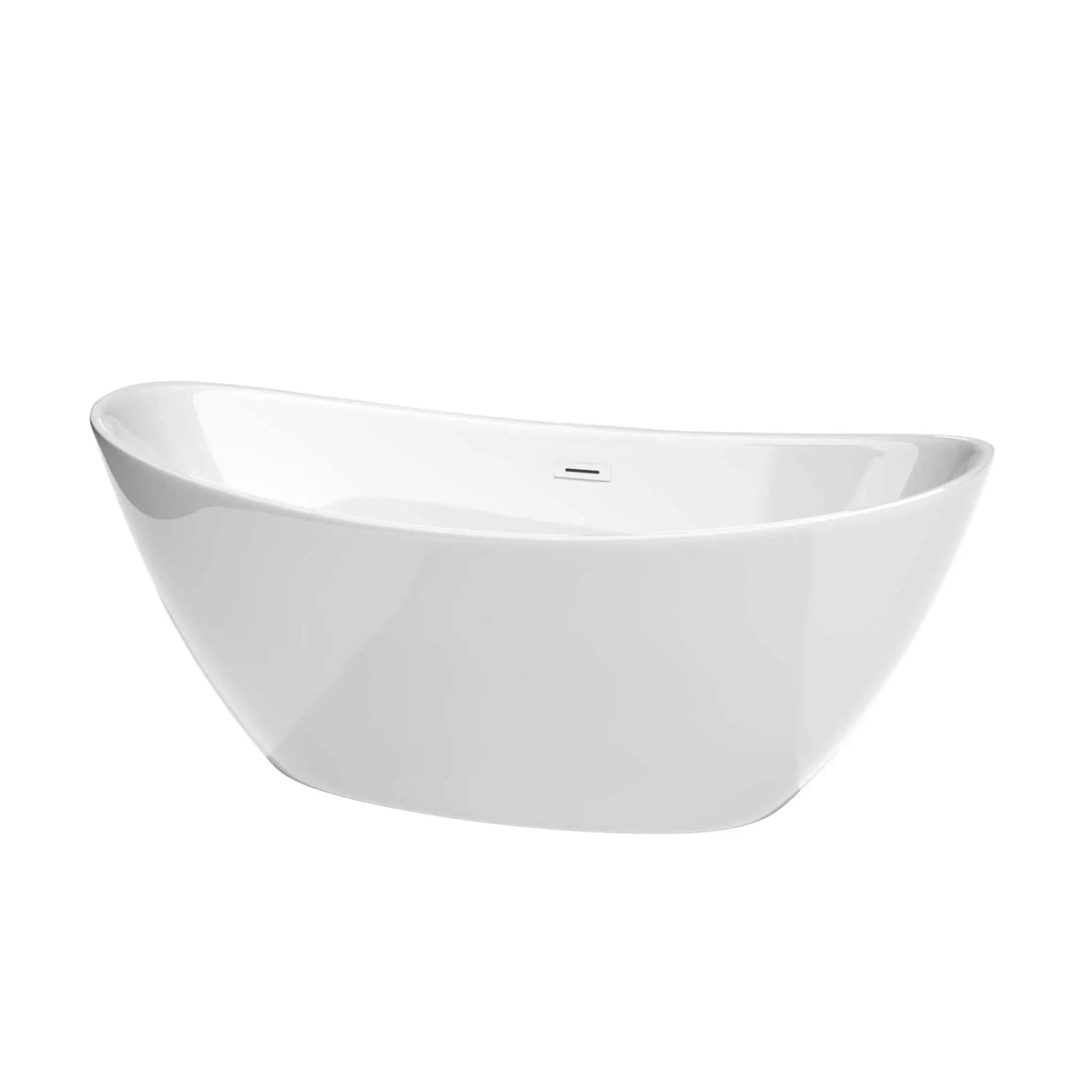 66" White Freestanding Bathtub - Dorrit by Wyndham (WCBTE652066SWTRIM) image