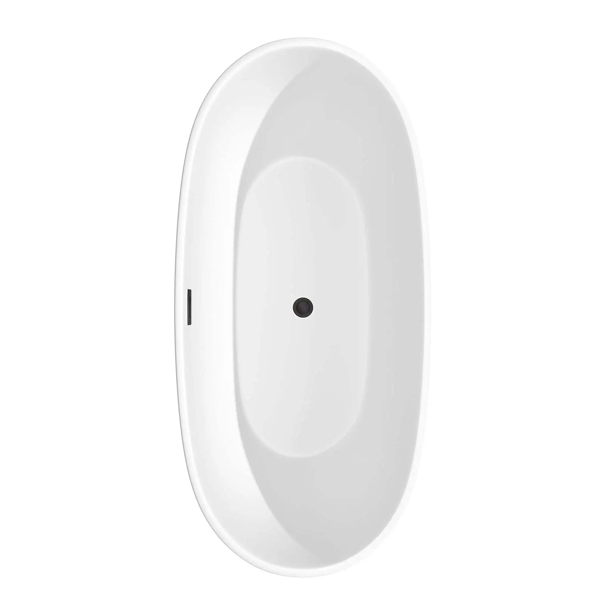 67" Matte White Freestanding Bathtub, Matte Black Trim - Juno by Wyndham (WCBTE306167MWMBTRIM) image 4
