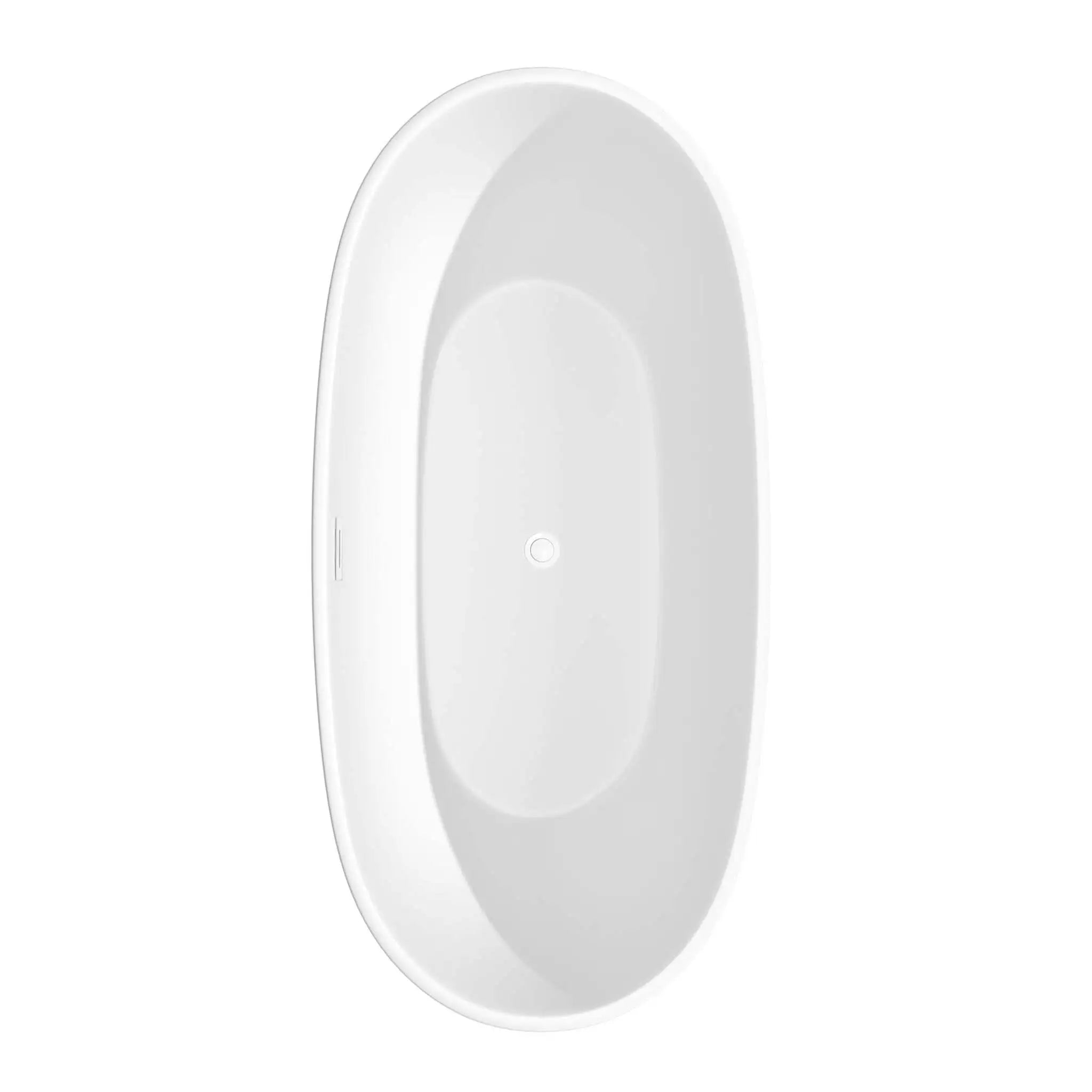 67" Matte White Freestanding Bathtub with Brushed Gold Faucet - Juno by Wyndham (WCBTE306167MWSWATPGD) image 4