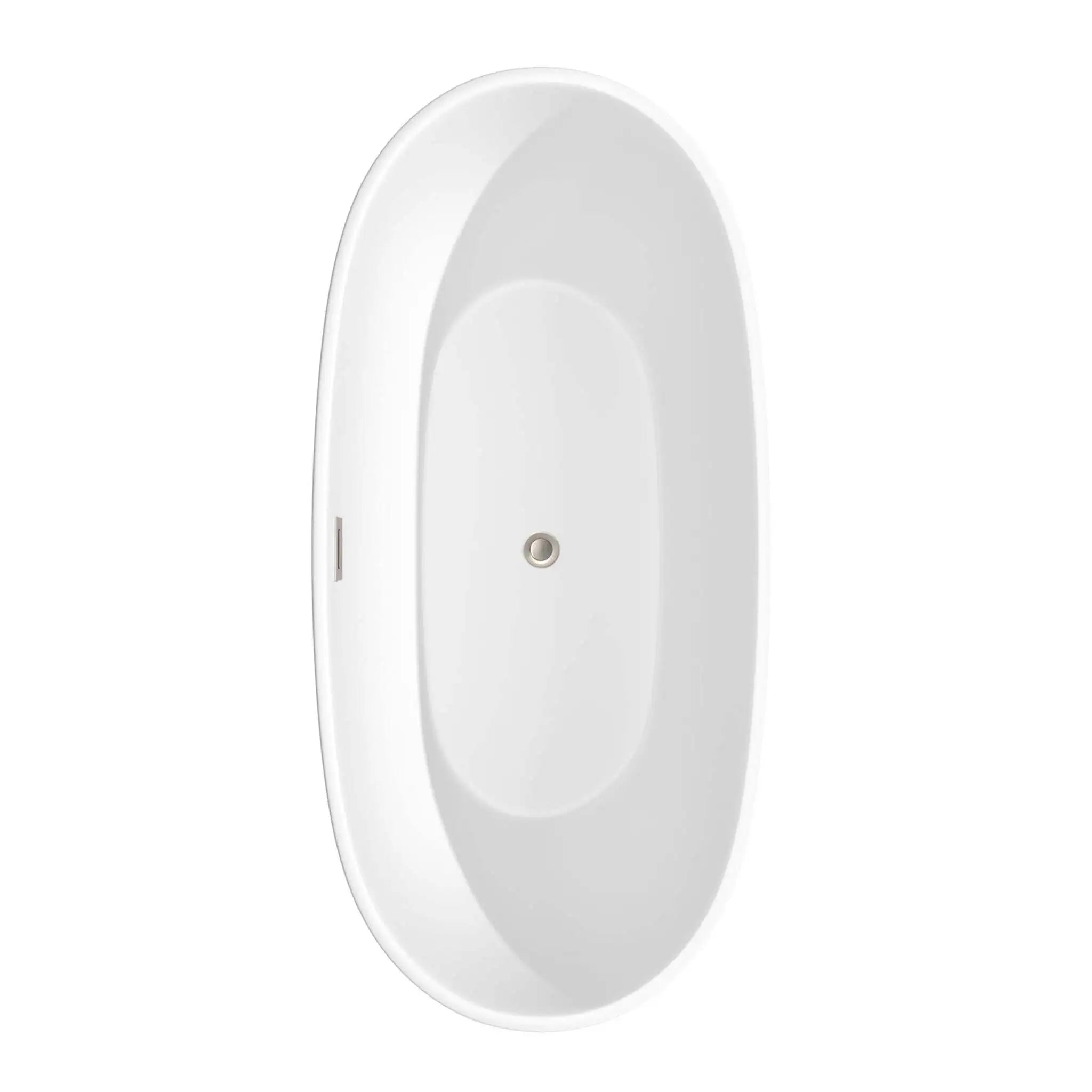 67" Matte White Freestanding Bathtub with Brushed Nickel - Juno by Wyndham (WCBTE306167MWATP11BN) image 4