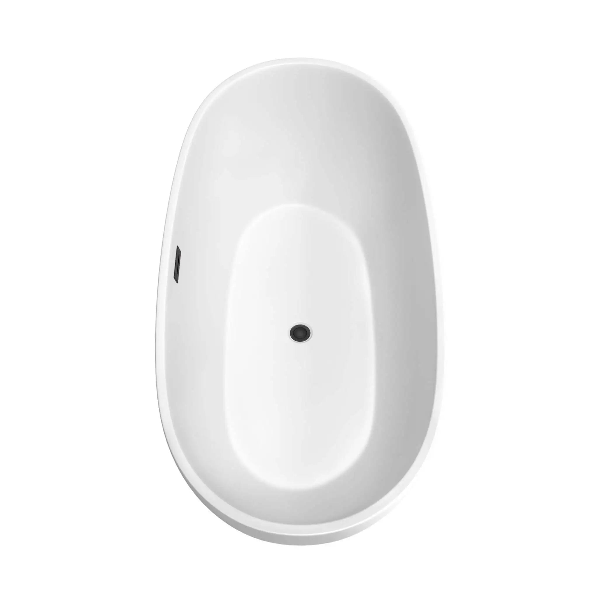 67" Matte White Freestanding Bathtub with Matte Black Faucet - Juno by Wyndham (WCBTE306167MWMBATPBK) image 3