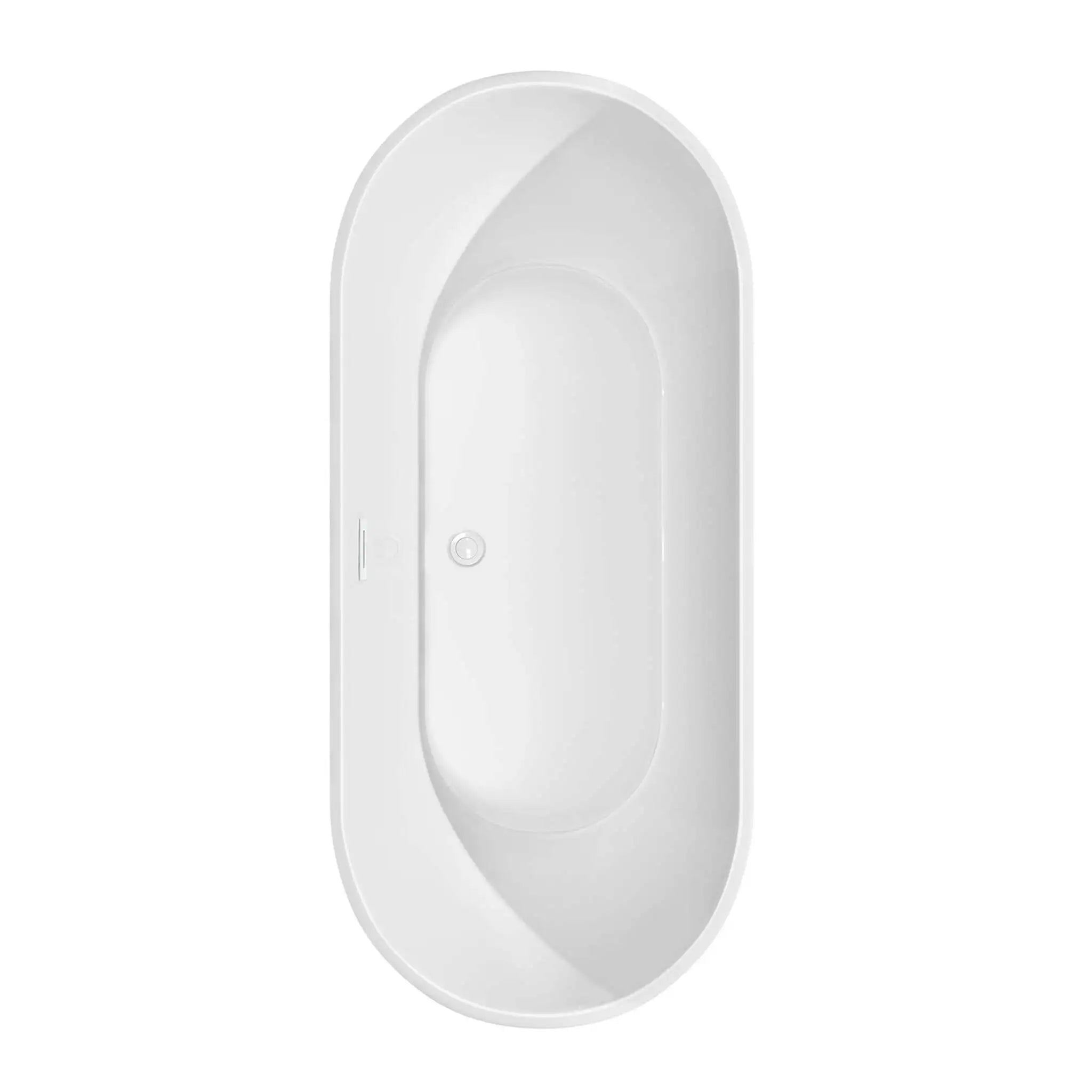 67" White Freestanding Bathtub - Brooklyn by Wyndham (WCOBT200067SWTRIM) image 4