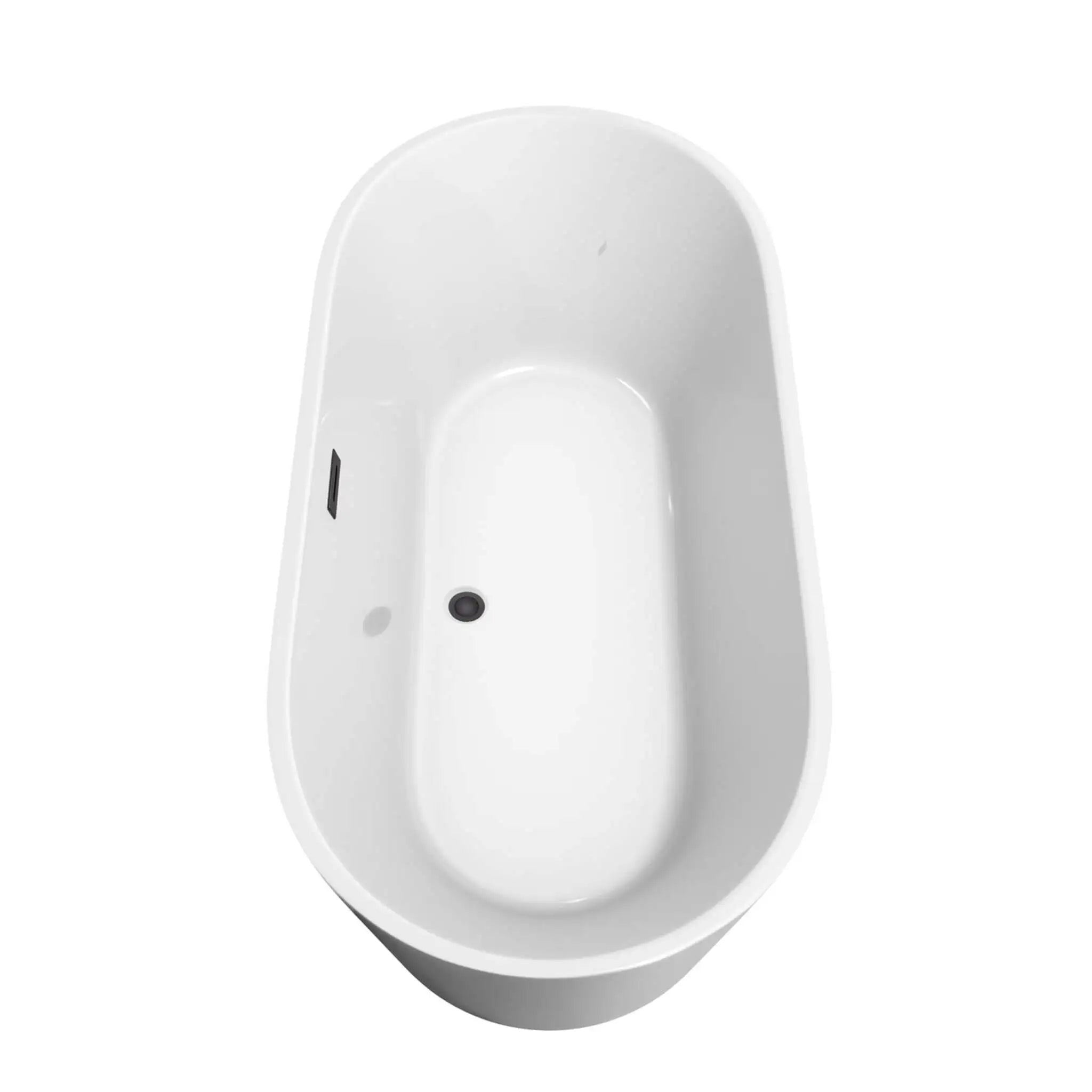 67" White Freestanding Bathtub, Matte Black Trim - Carissa by Wyndham (WCOBT101267MBTRIM) image 4