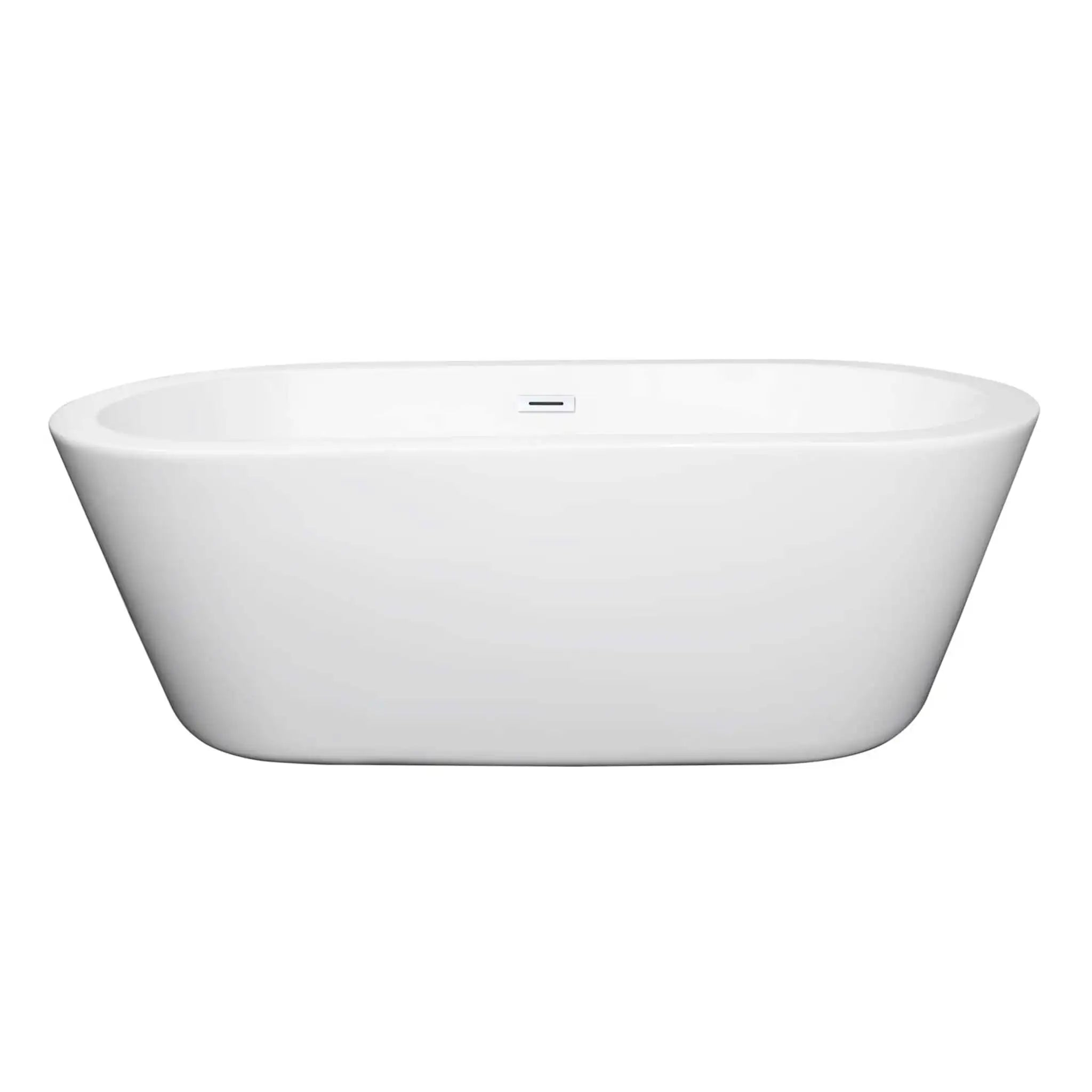 67" White Freestanding Bathtub - Mermaid by Wyndham (WCOBT100367SWTRIM) image 2