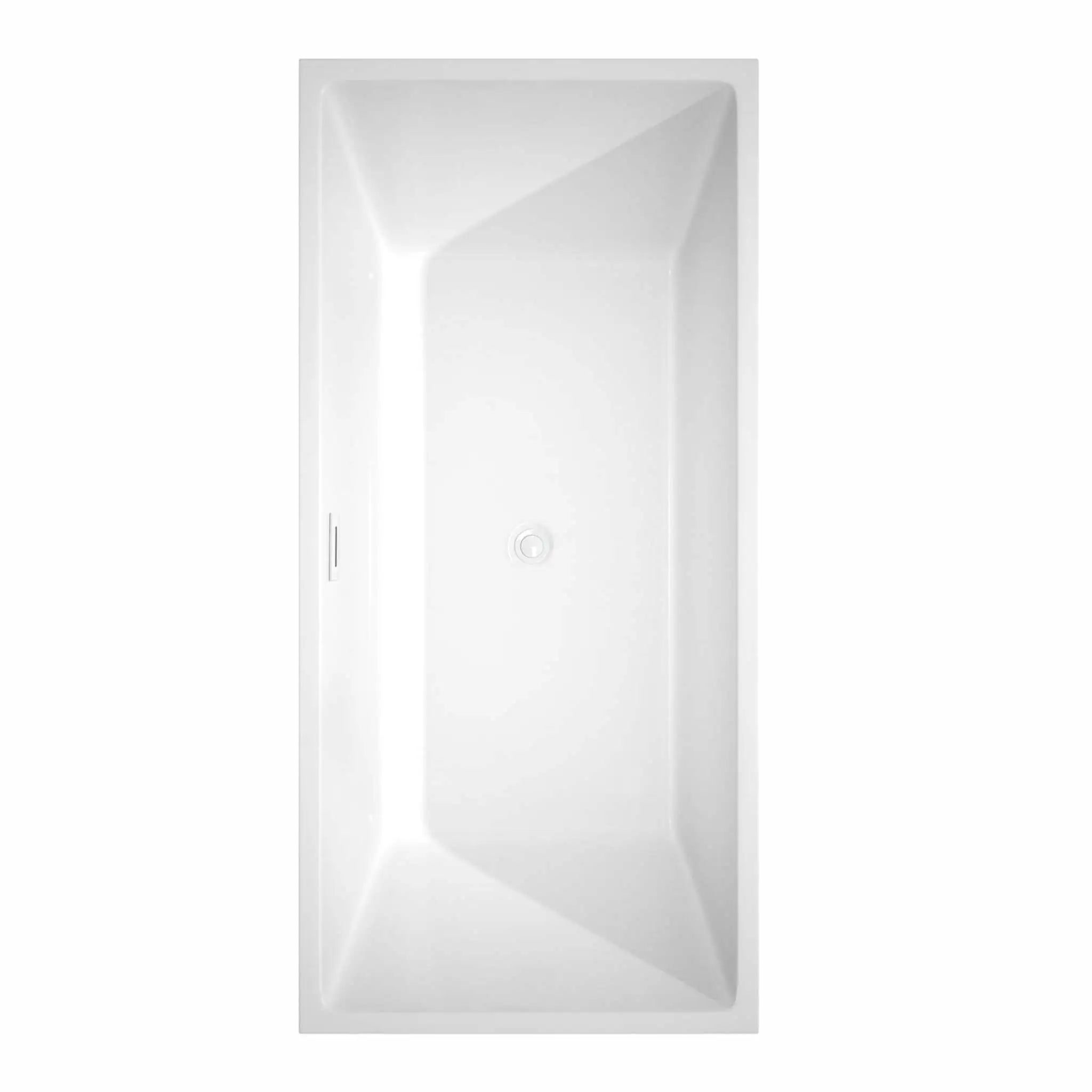 67" White Freestanding Bathtub with Brushed Gold Faucet - Sara by Wyndham (WCBTK151467SWATPGD) image 4