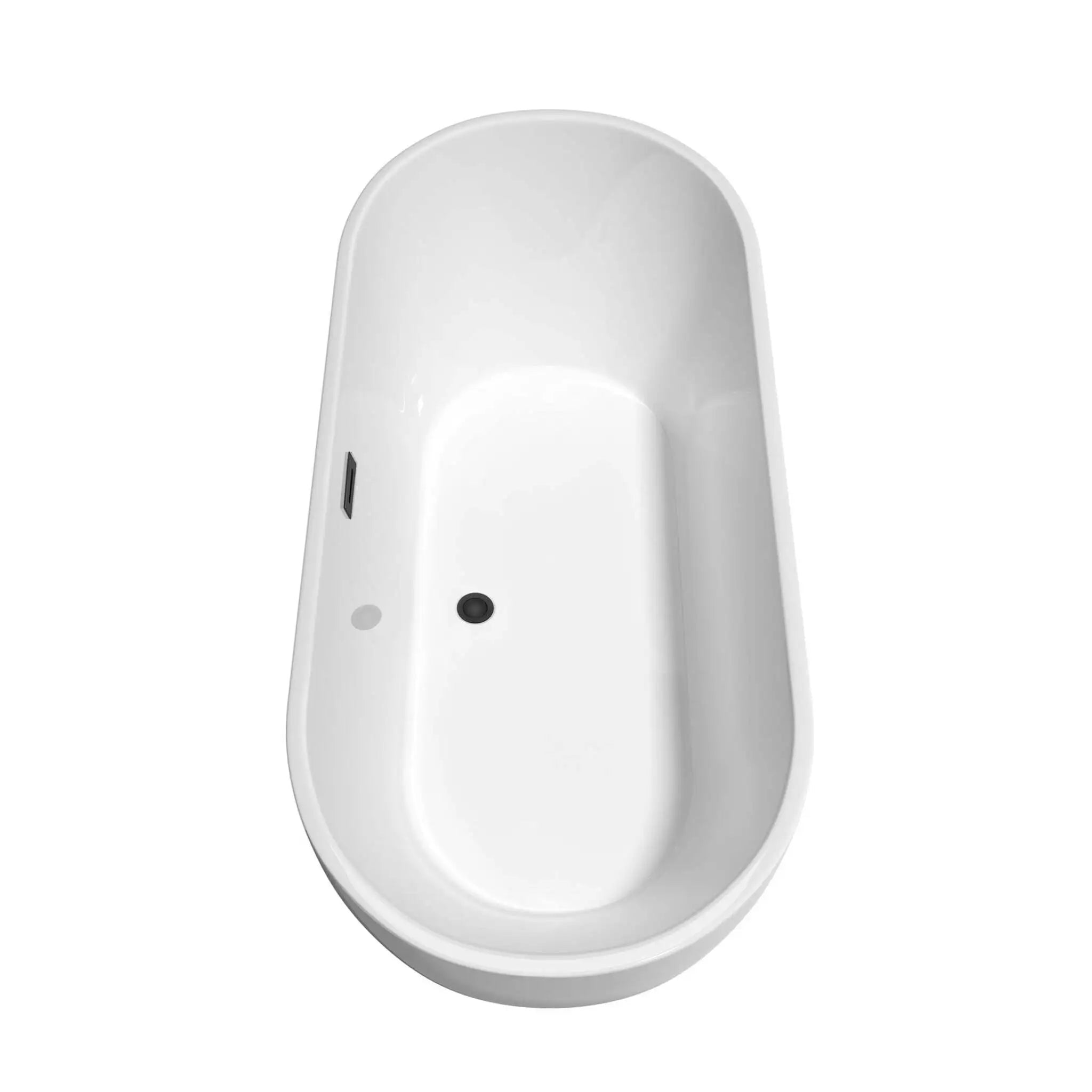 67" White Freestanding Bathtub with Matte Black Faucet - Brooklyn by Wyndham (WCOBT200067MBATPBK) image 3