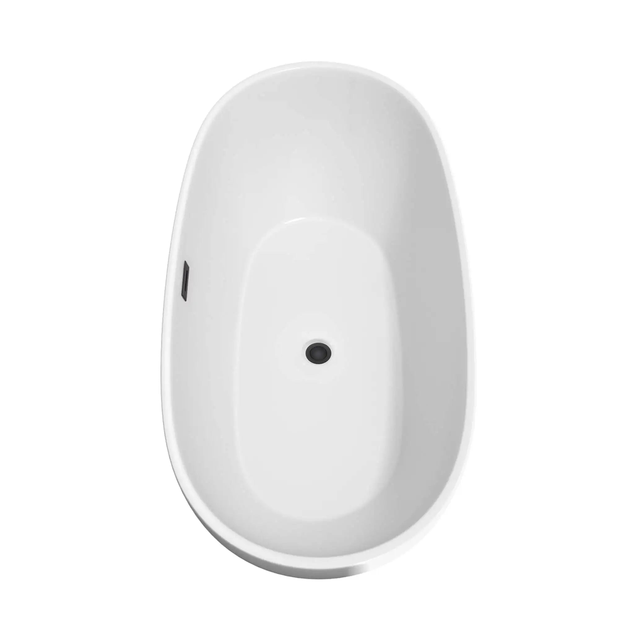 67" White Freestanding Bathtub with Matte Black Faucet - Juno by Wyndham (WCBTK156167MBATPBK) image 3