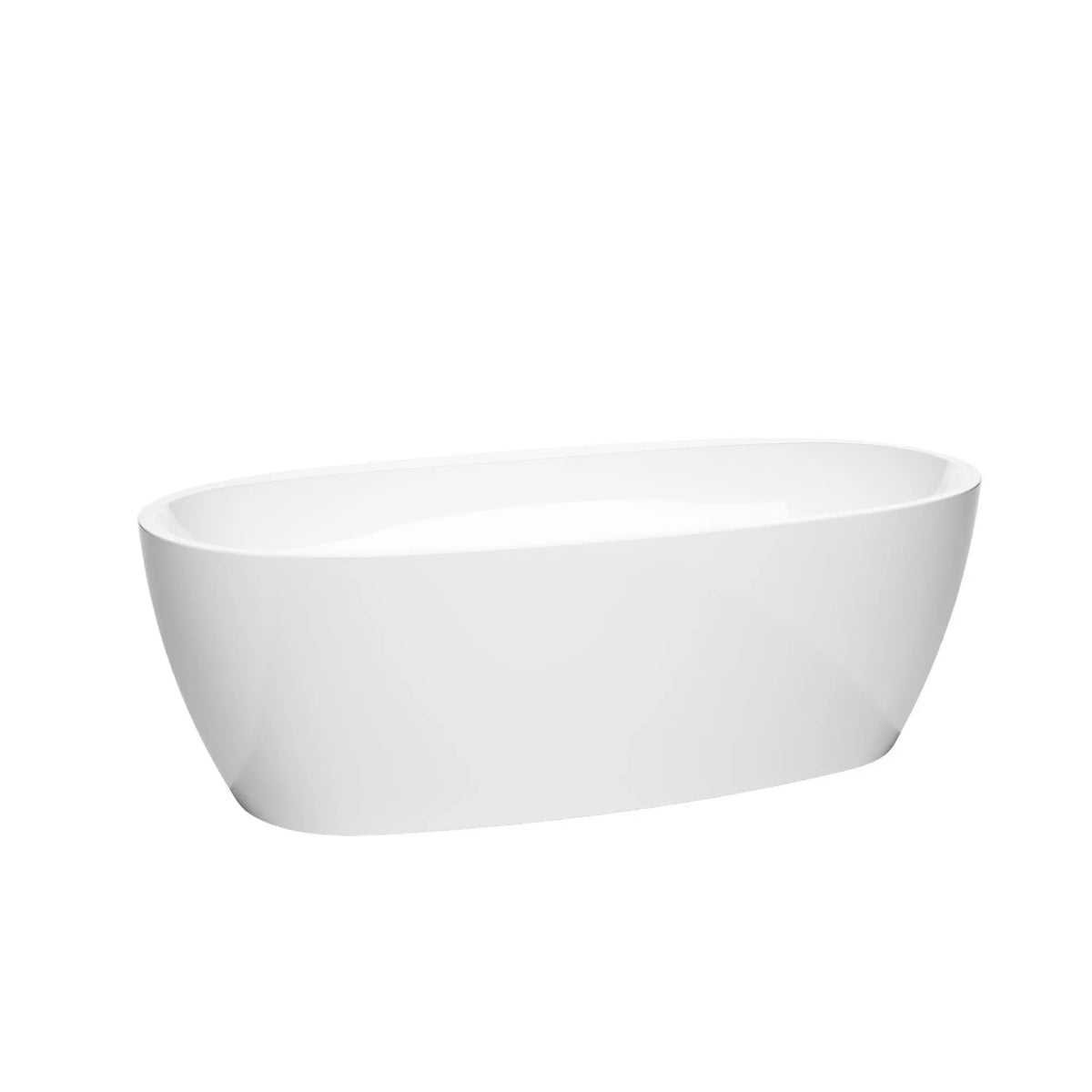 67" White Freestanding Bathtub with Shiny White Drain and Overflow Trim - Astrid by Wyndham (WCBTS200667SWTRIM) 2