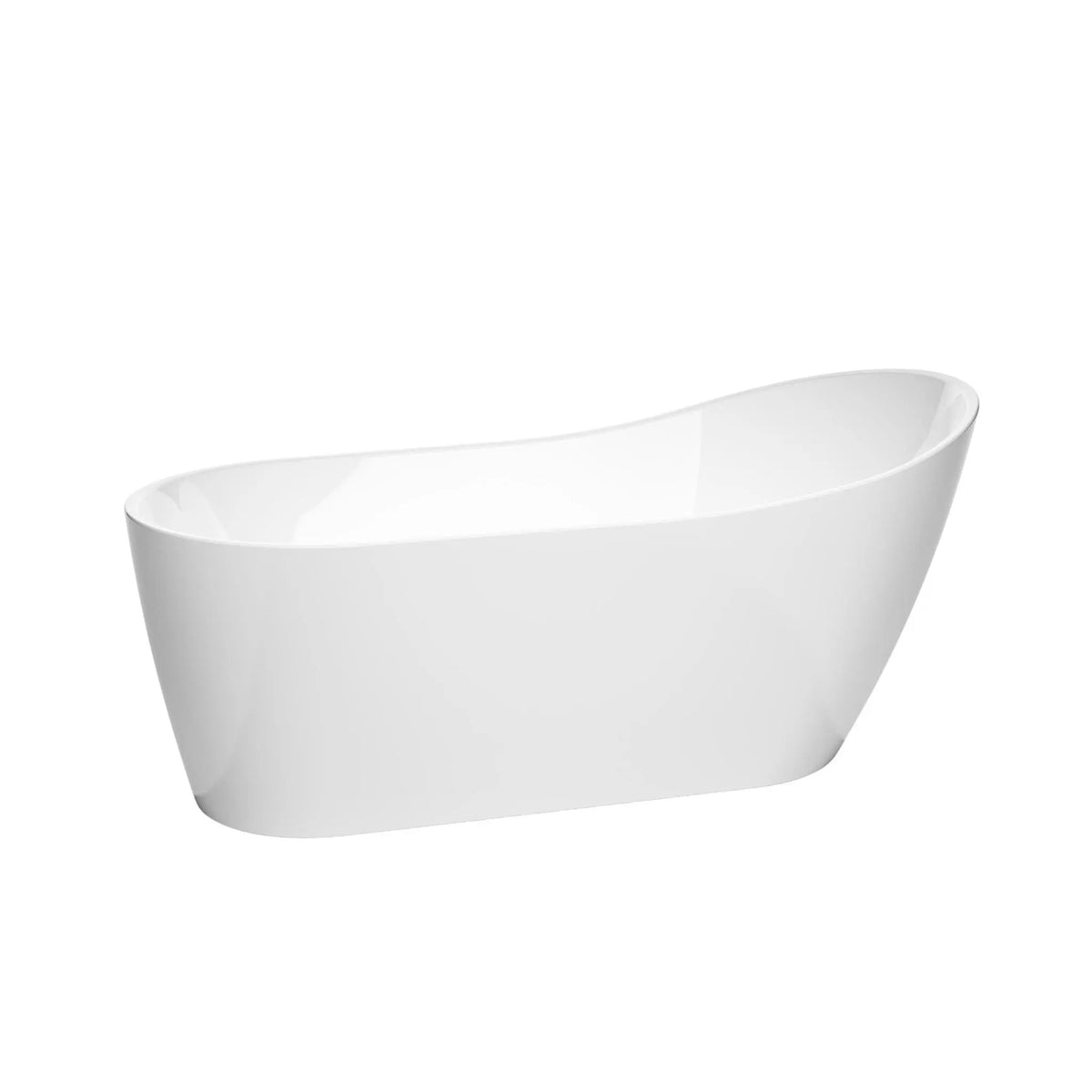 67" White Soaking Bathtub with Brushed Nickel Trim - Davia by Wyndham (WCBTS200267BNTRIM) 2