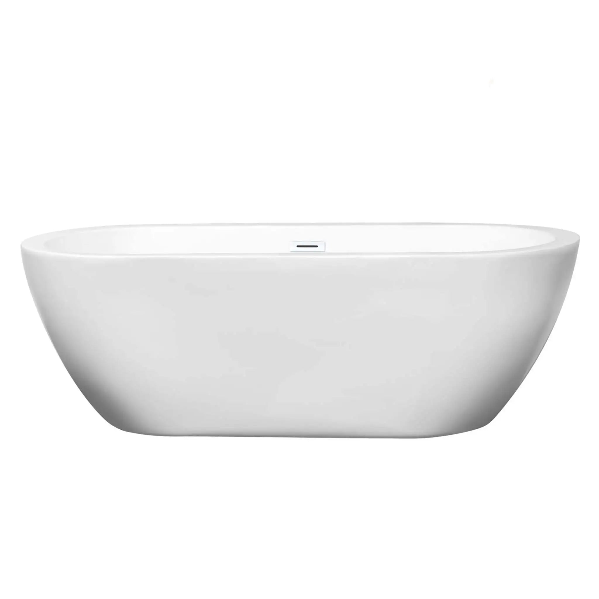 68" White Freestanding Bathtub - Soho by Wyndham (WCOBT100268SWTRIM) image 2