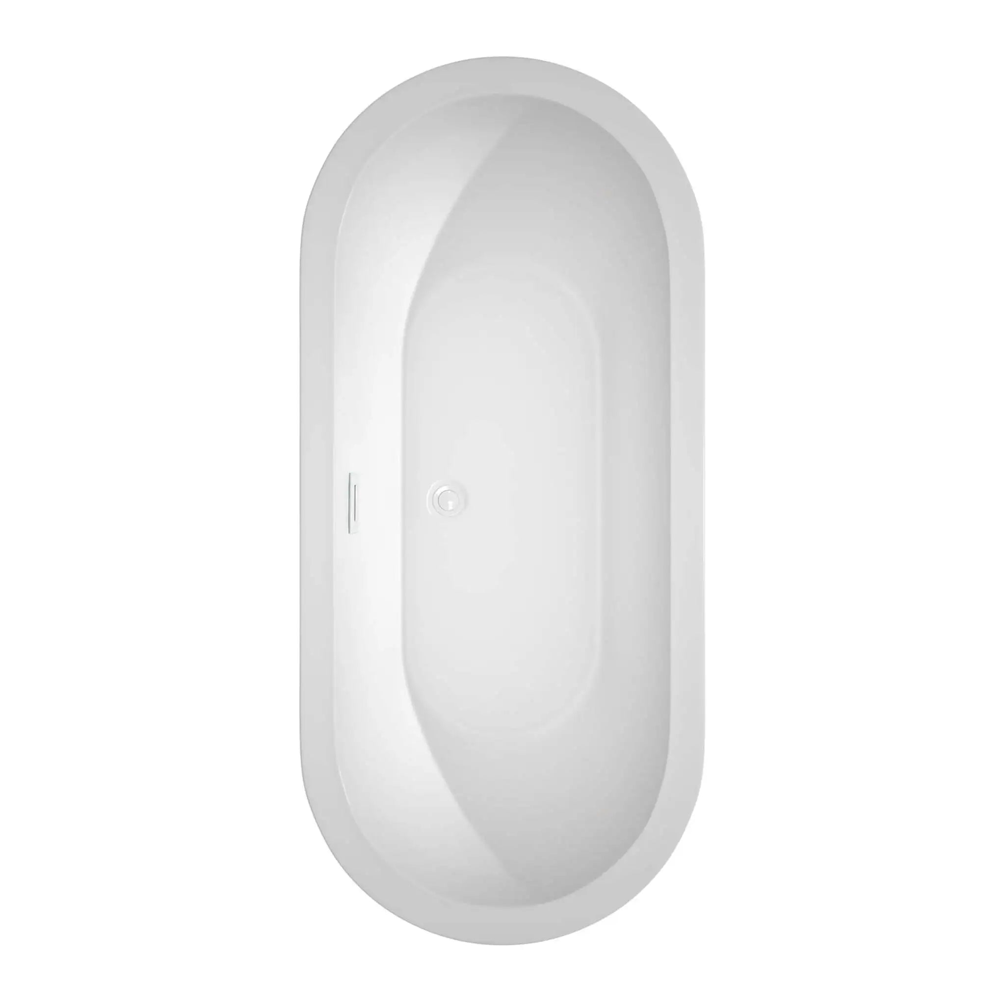 68" White Freestanding Bathtub with Brushed Gold Faucet - Soho by Wyndham (WCOBT100268SWATPGD) image 4