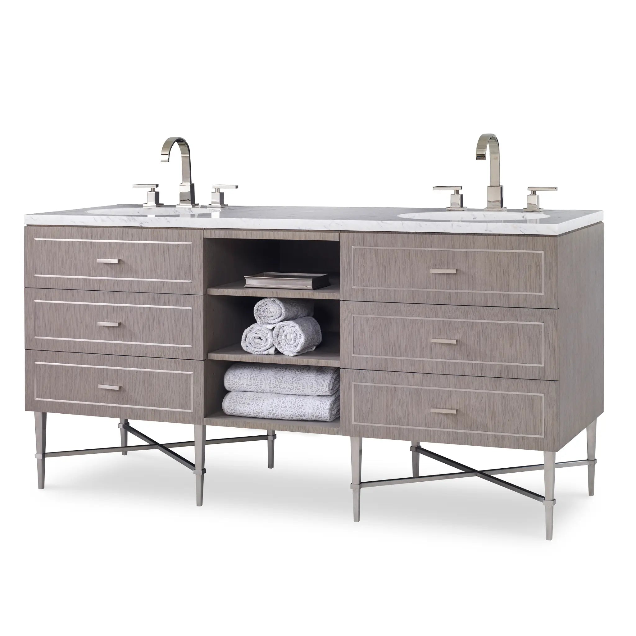 68" Woodbury Sink Chest - Warm Grey by Ambella Home image 5