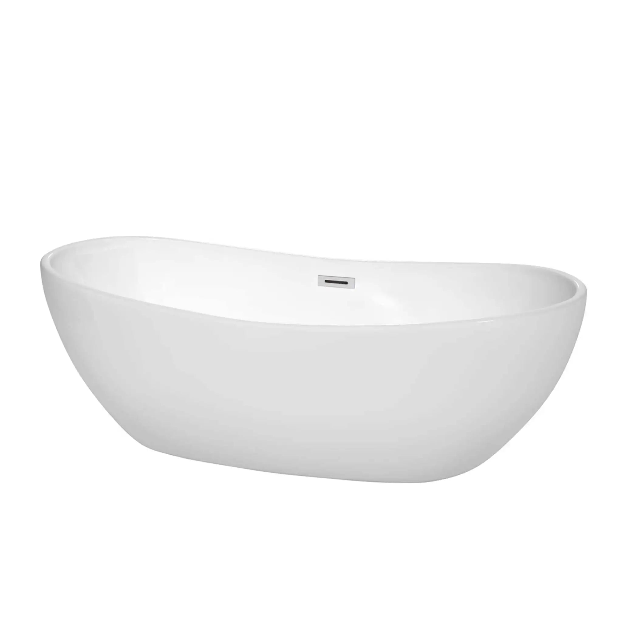 70" White Freestanding Bathtub - Rebecca by Wyndham (WCOBT101470) image