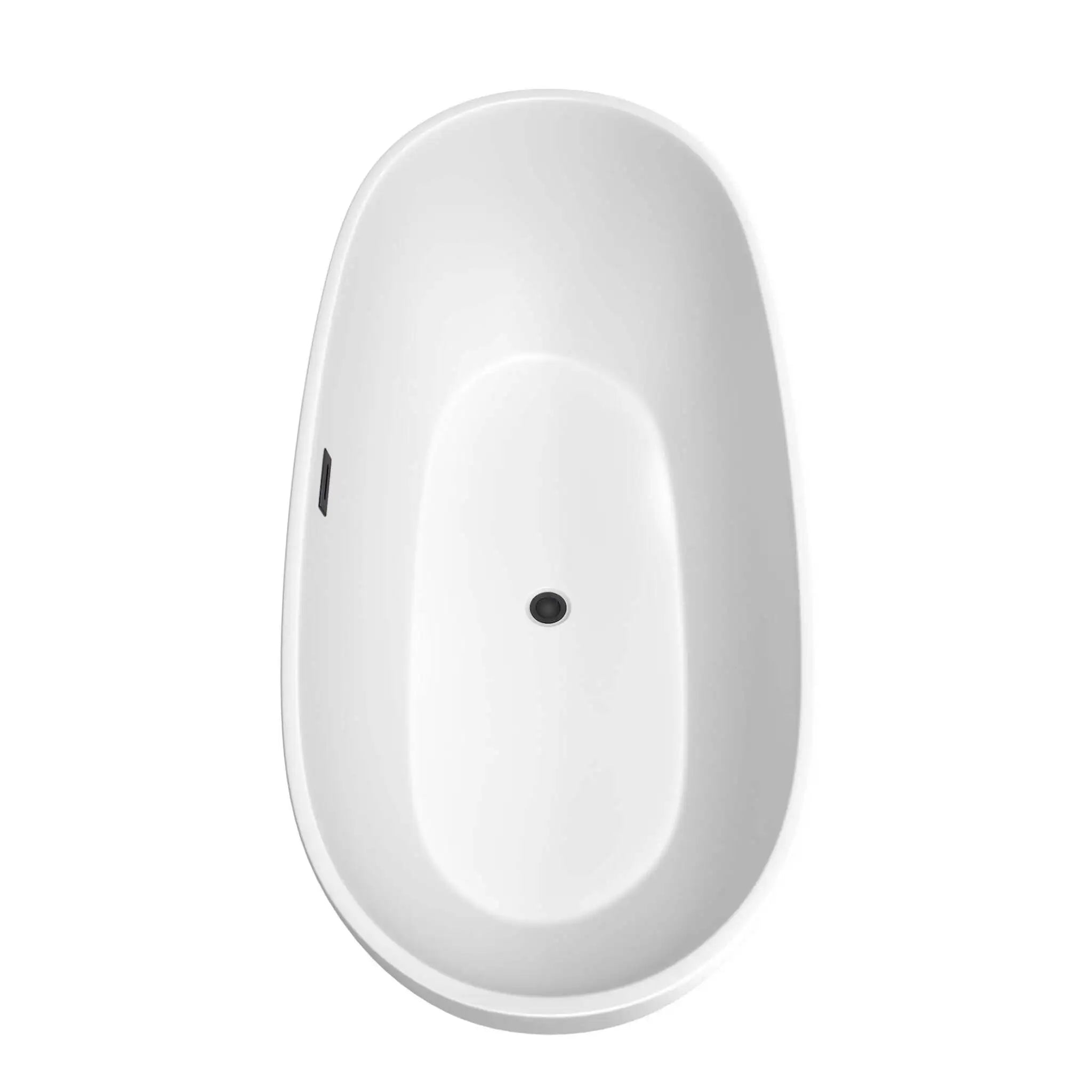 71" Matte White Freestanding Bathtub, Matte Black Trim - Juno by Wyndham (WCBTE306171MWMBTRIM) image 3