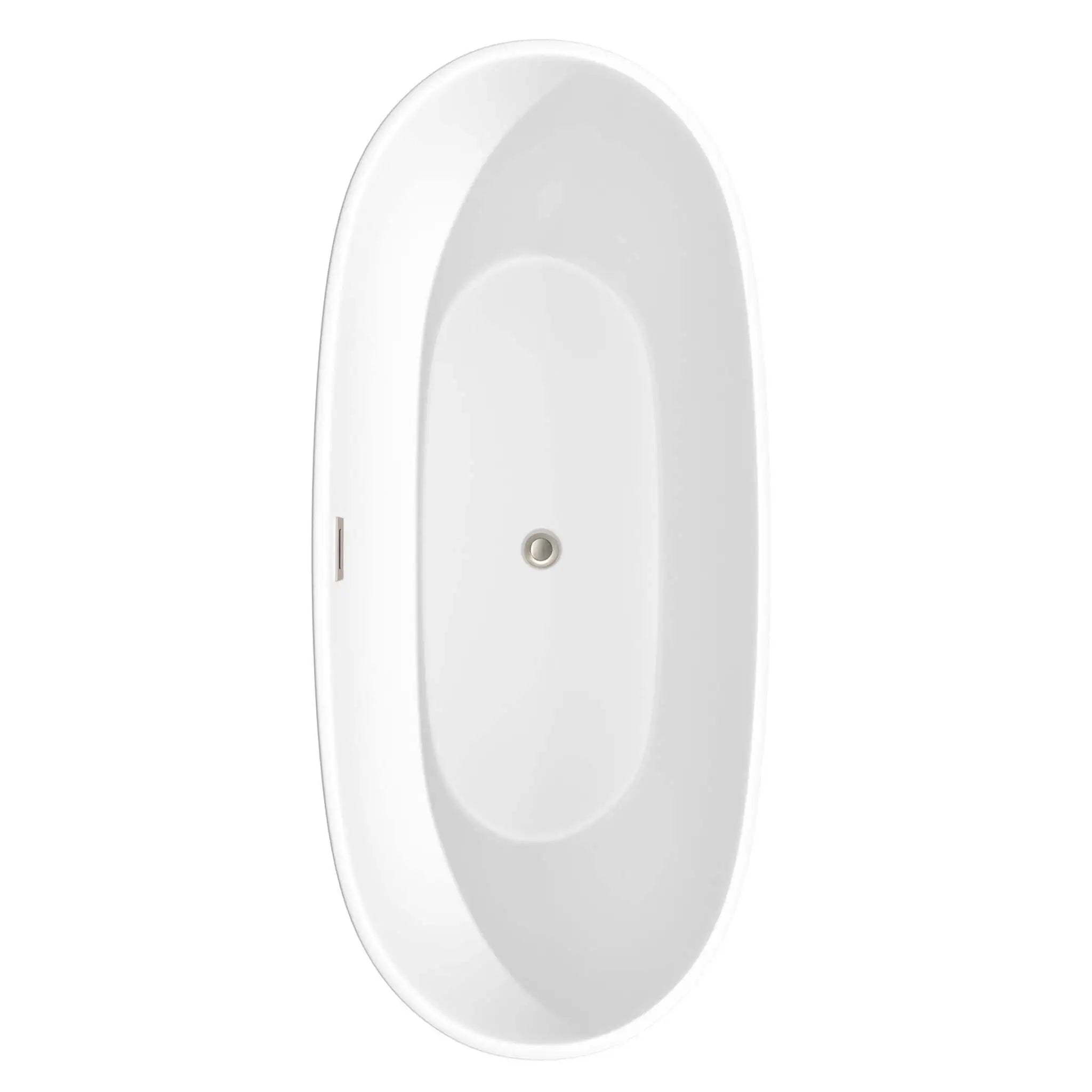 71" Matte White Freestanding Bathtub with Brushed Nickel - Juno by Wyndham (WCBTE306171MWATP11BN) image 4