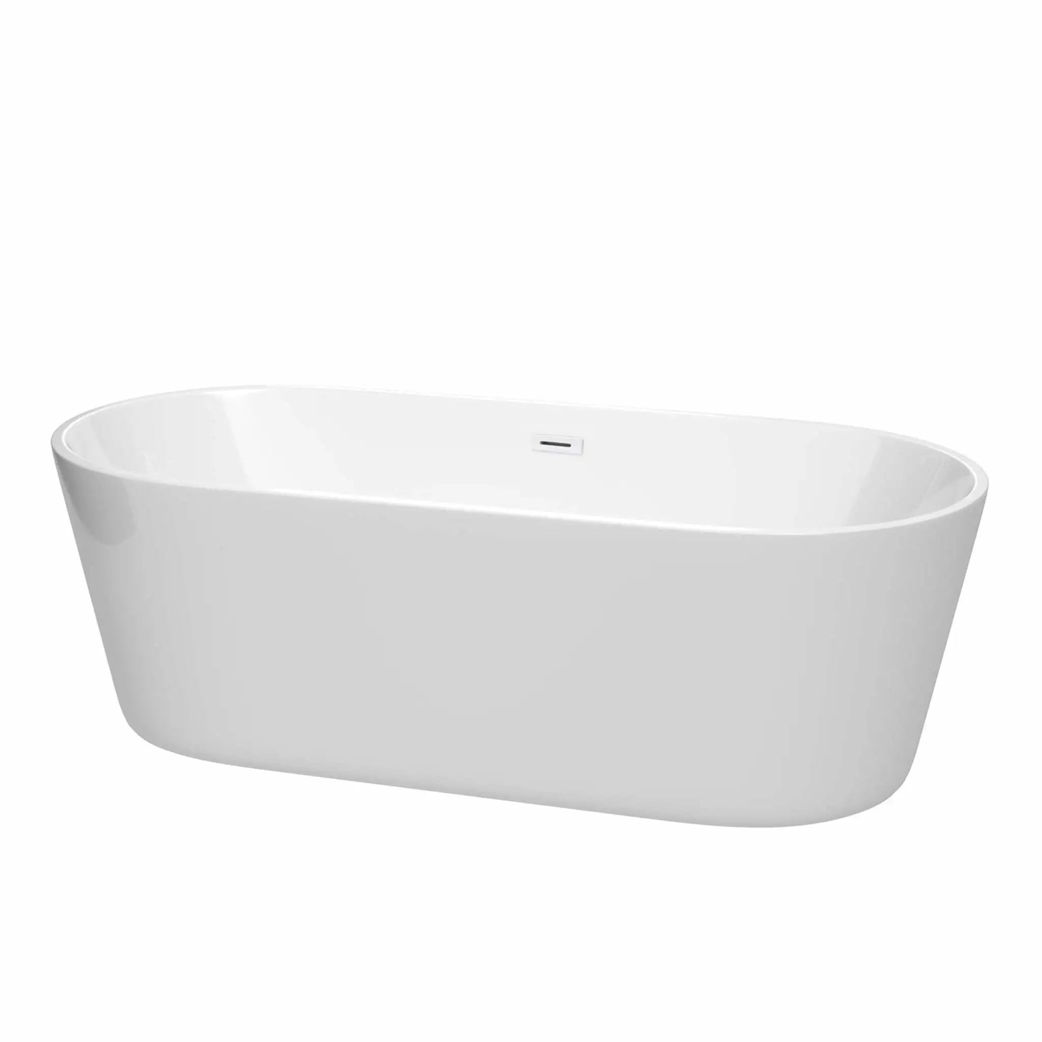 71" White Freestanding Bathtub - Carissa by Wyndham (WCOBT101271SWTRIM) image
