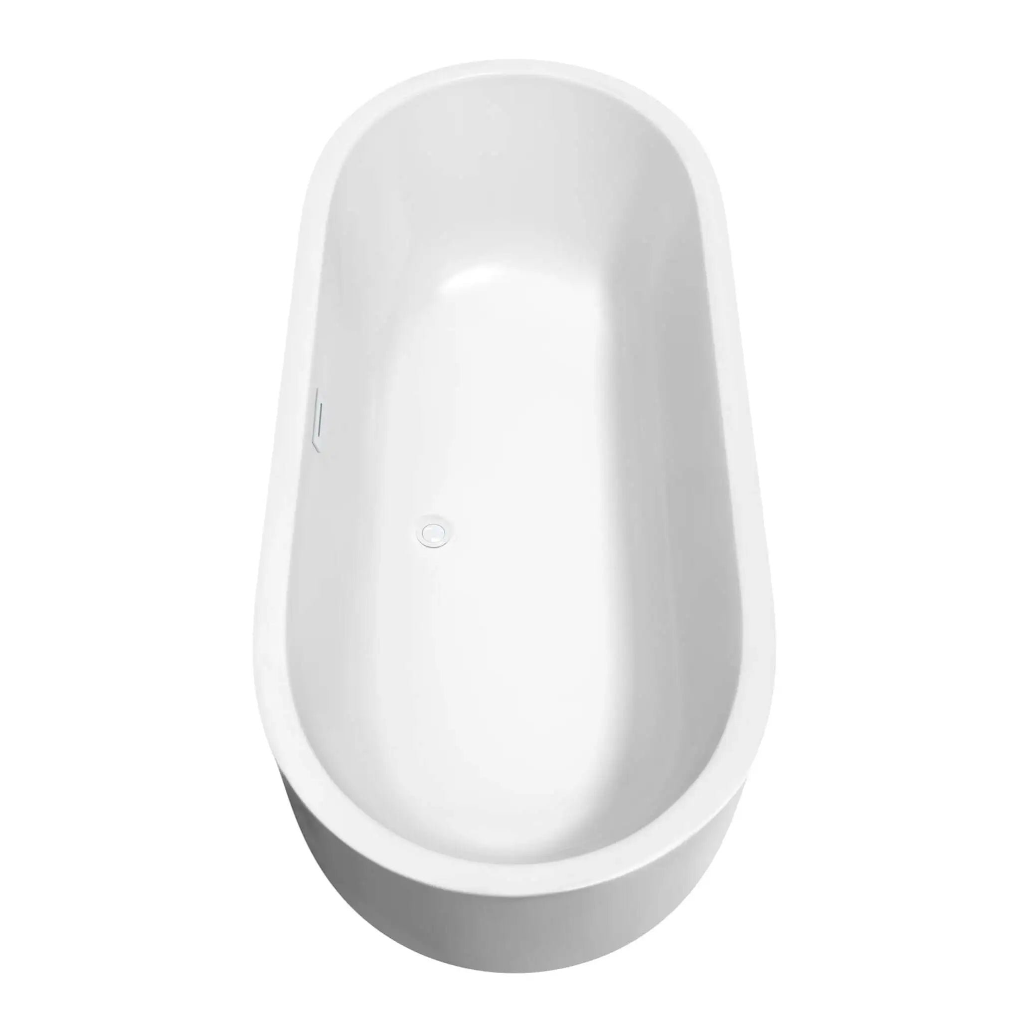 71" White Freestanding Bathtub - Juliette by Wyndham (WCOBT101371SWTRIM) image 4