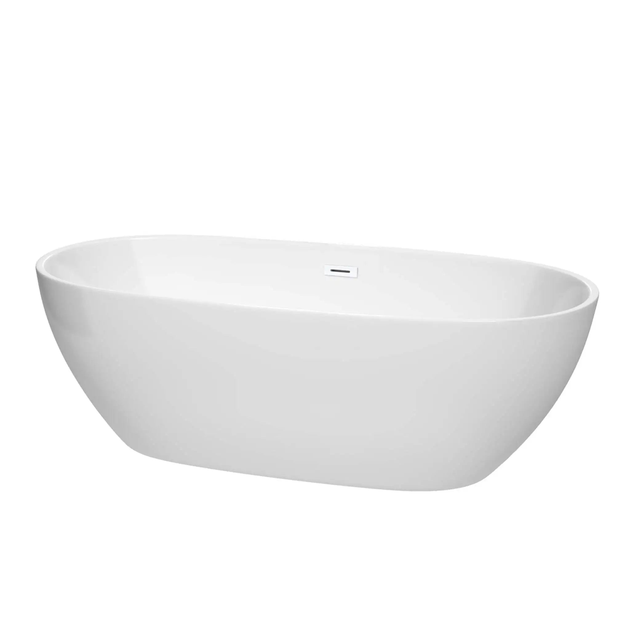 71" White Freestanding Bathtub - Juno by Wyndham (WCBTK156171SWTRIM) image