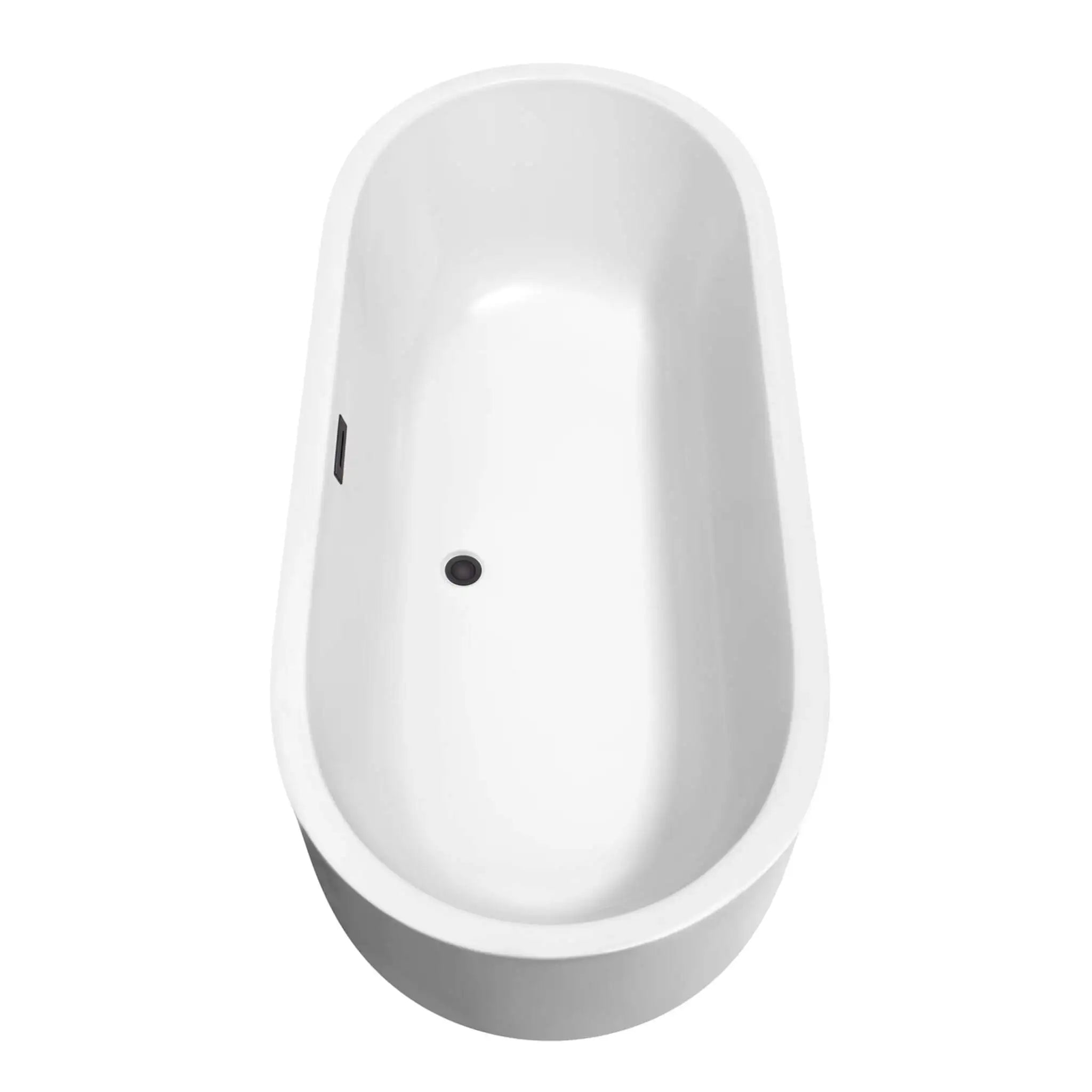 71" White Freestanding Bathtub with Matte Black Faucet - Juliette by Wyndham (WCOBT101371MBATPBK) image 3