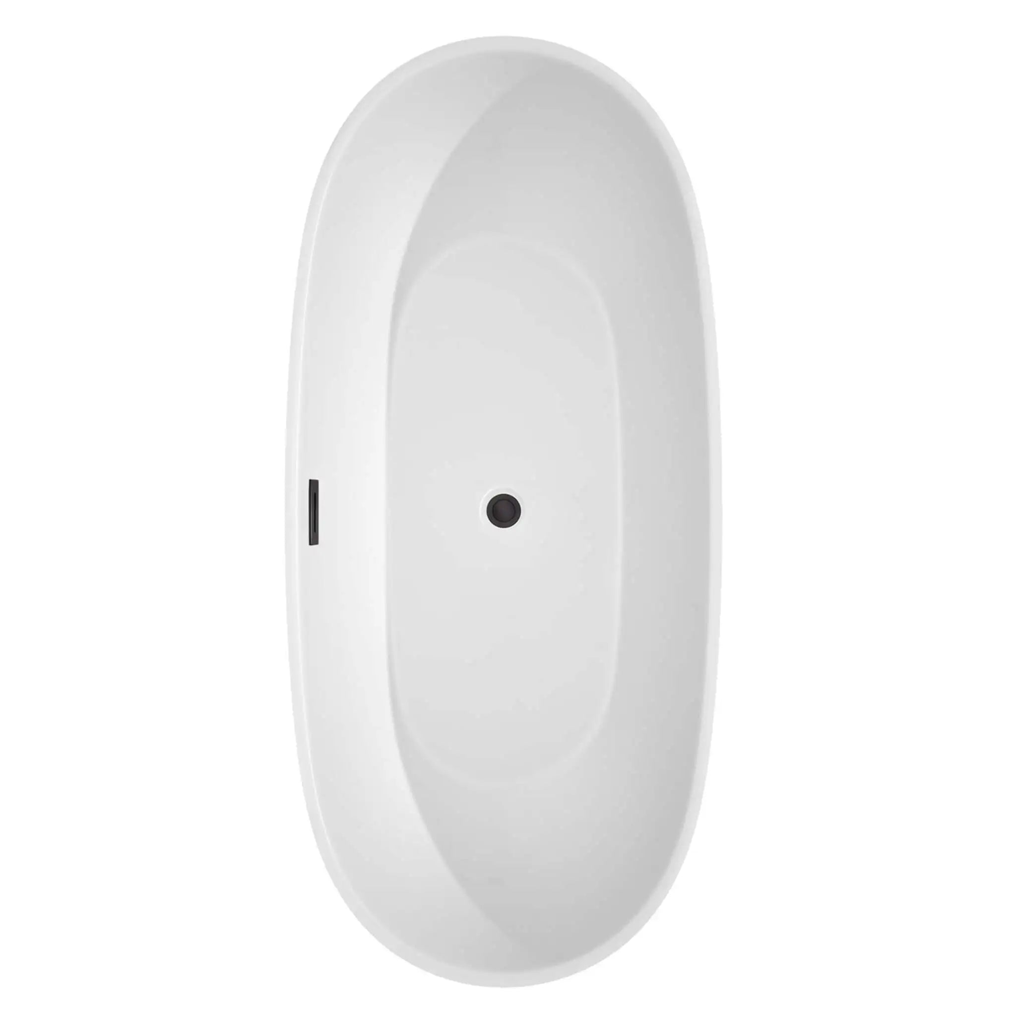 71" White Freestanding Bathtub with Matte Black Faucet - Juno by Wyndham (WCBTK156171MBATPBK) image 4