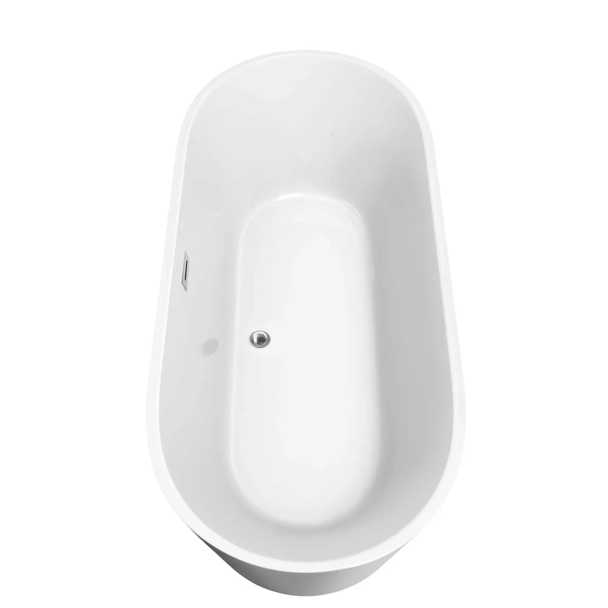 71" White Freestanding Bathtub with Polished Chrome Faucet - Carissa by Wyndham (WCOBT101271PCATPBK) image 3