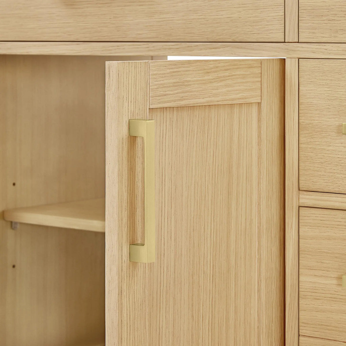 72" Beckett Double Bathroom Vanity with Toe Kick Rift Oak Brushed Gold Trim by wyndham 4