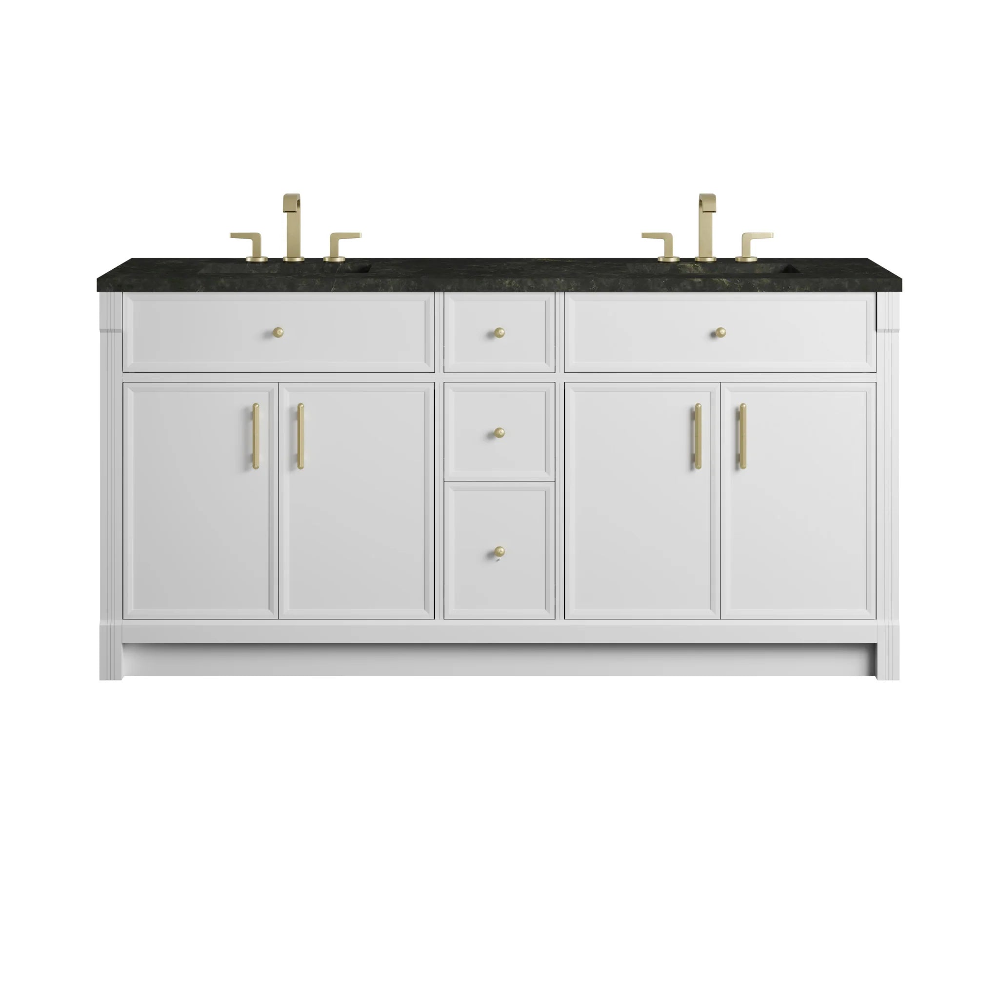 72" Bellshire Double Vanity in Bright White by James Martin Vanities-Phantome Eclos
