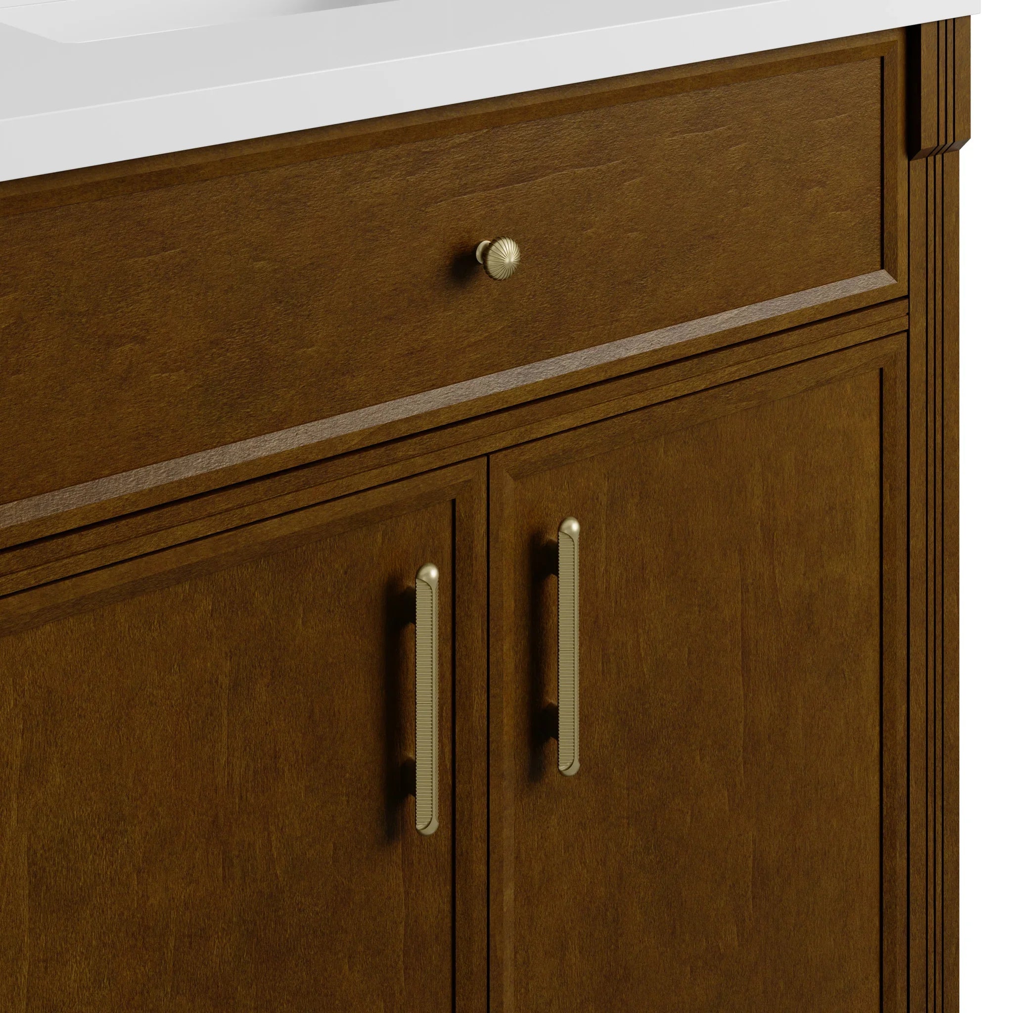 72" Bellshire Double Vanity in Honey Oak w/FreePower Wireless Charger by James Martin Vanities-Ethereal Noctis Silestone 13