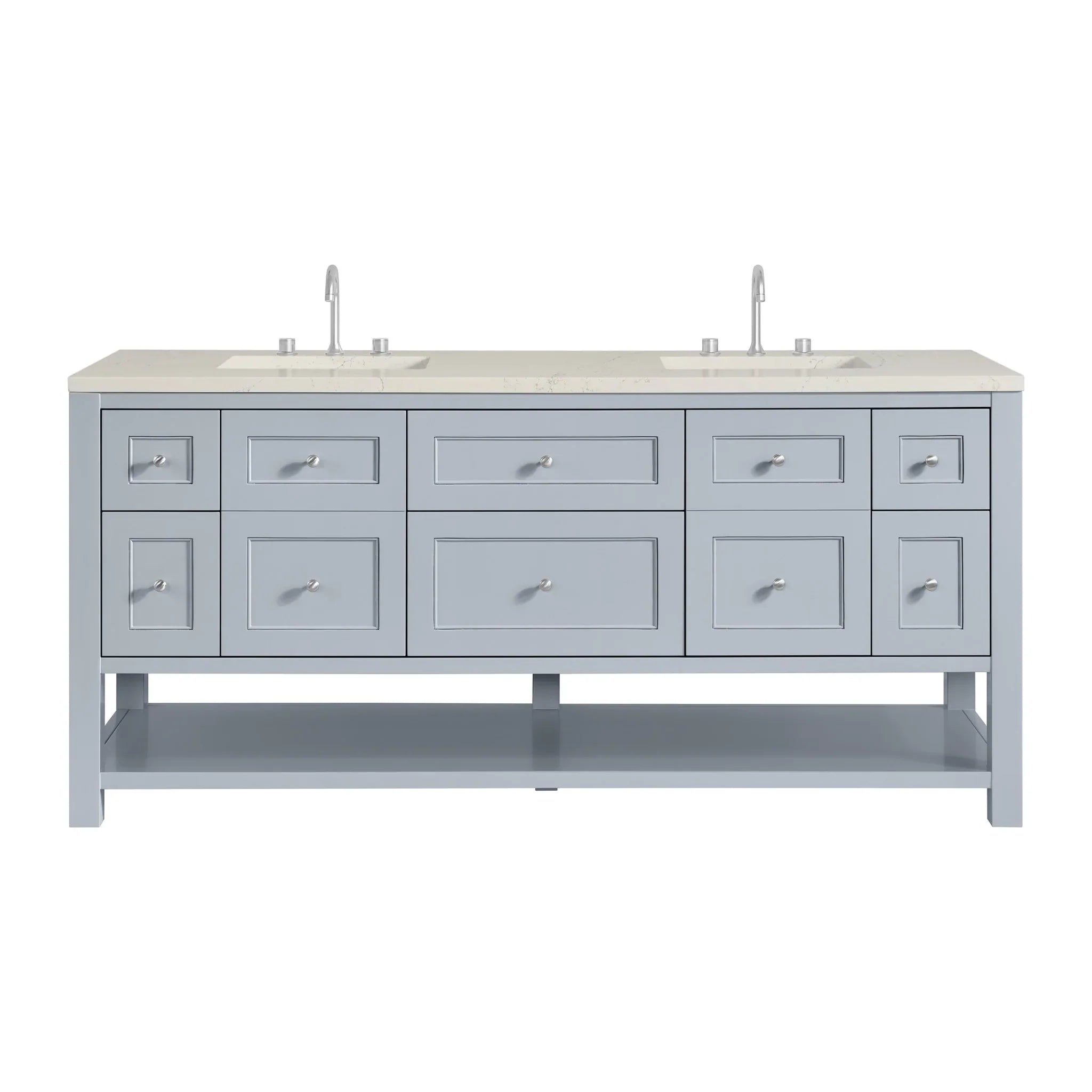 72" Breckenridge Double Vanity in Serenity Blue by James Martin Vanities - AURA Modern Home