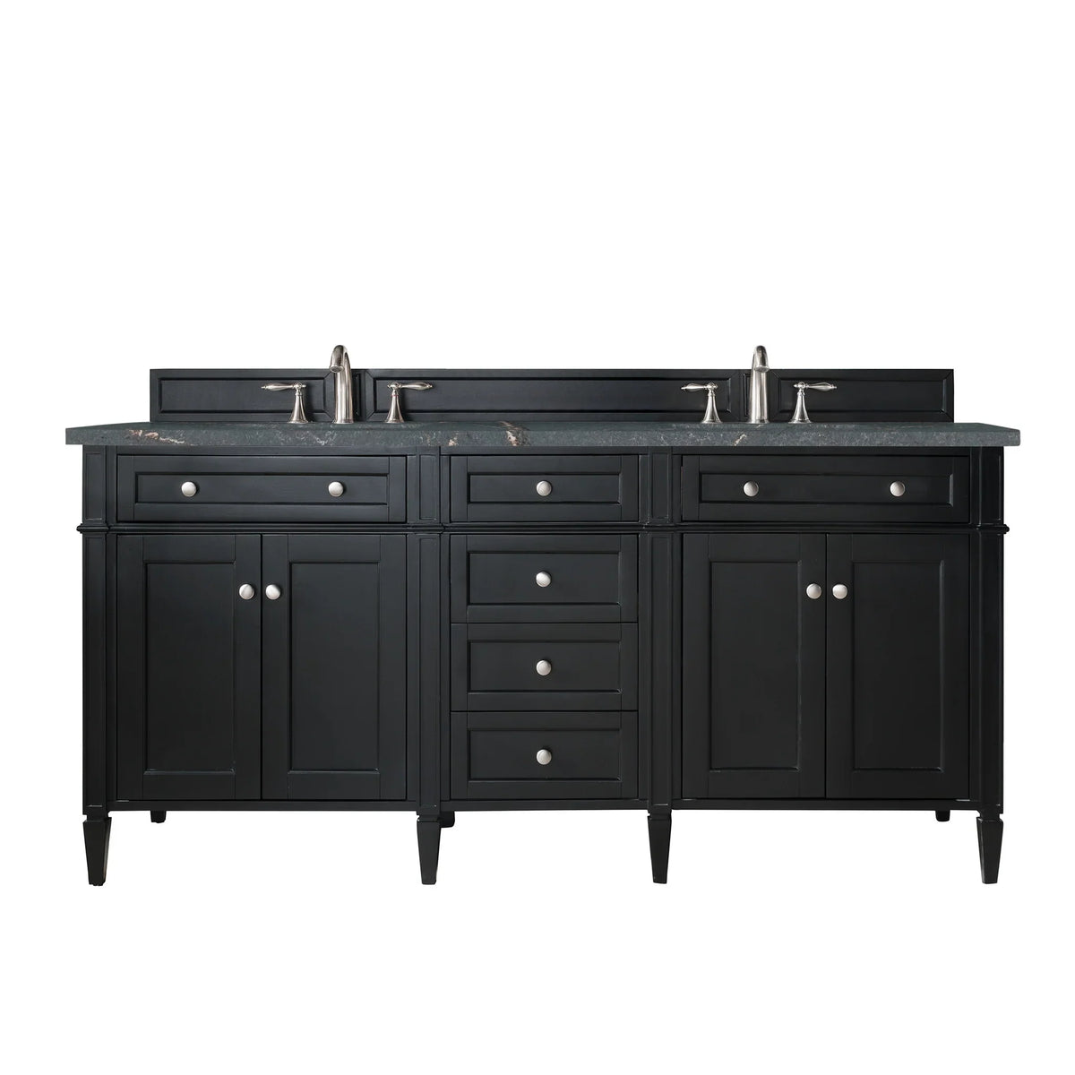 72" Brittany Double Vanity in Black Onyx by James Martin Vanities