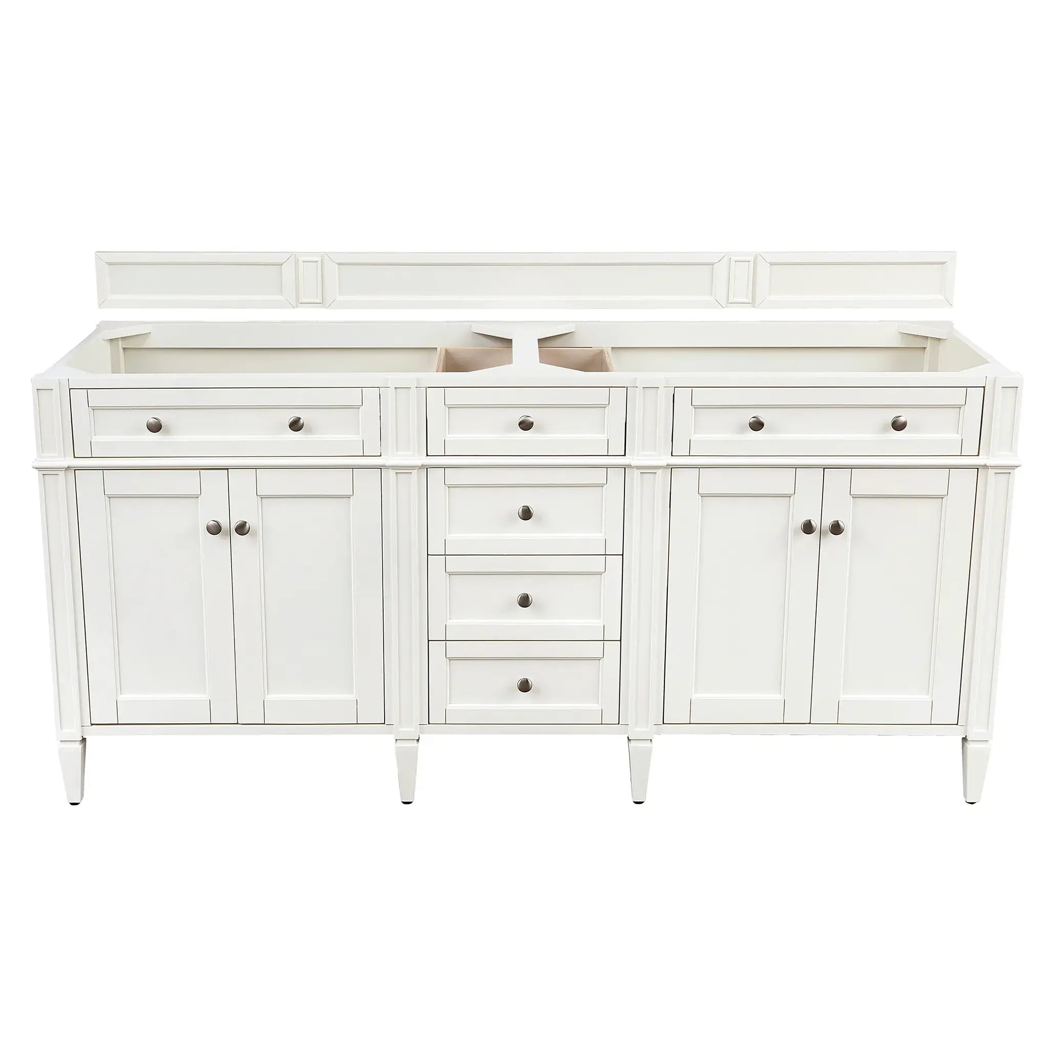 72" Brittany Double Vanity in Bright White w/FreePower Wireless Charger-Cabinet Only-Not Available image