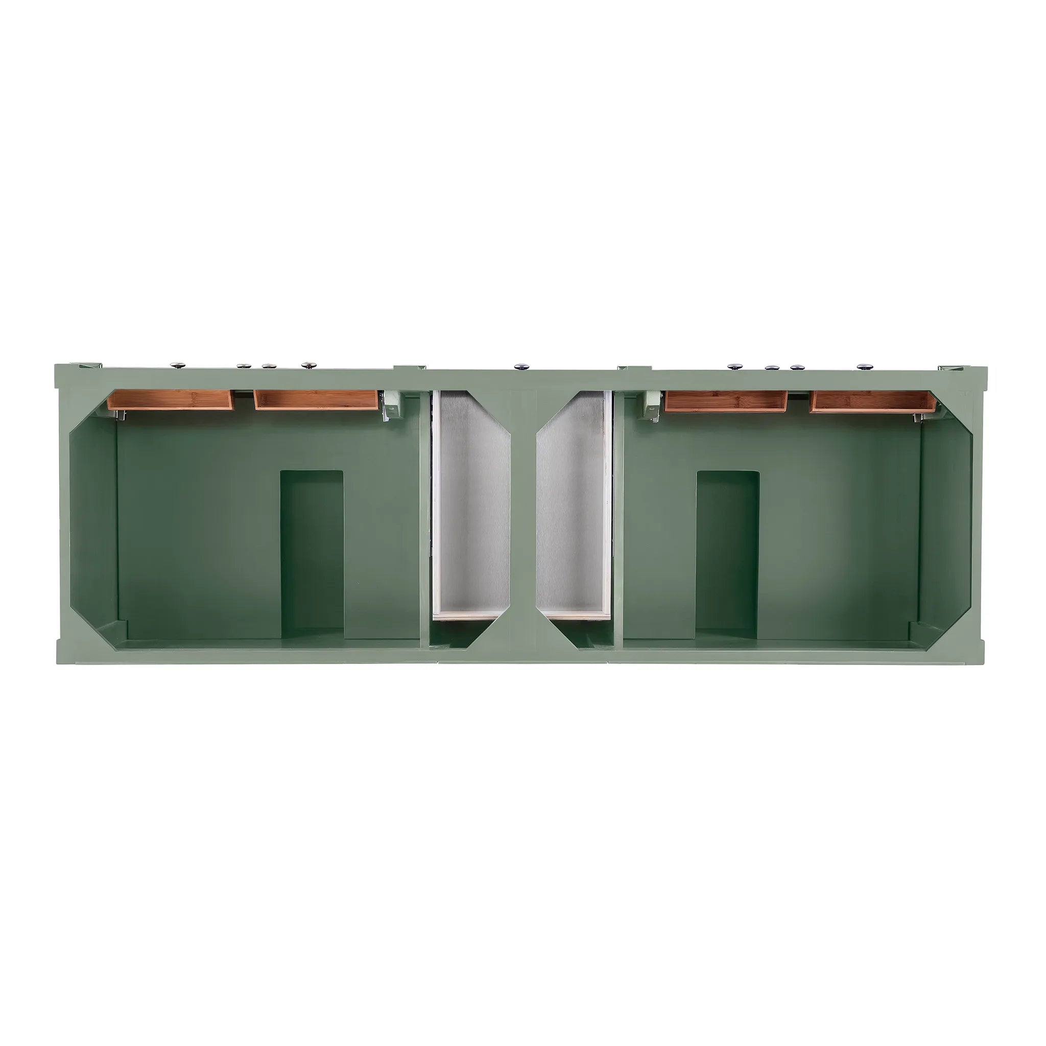 72" Brittany Double Vanity in Smokey Celadon-Cabinet Only-Not Available image 1