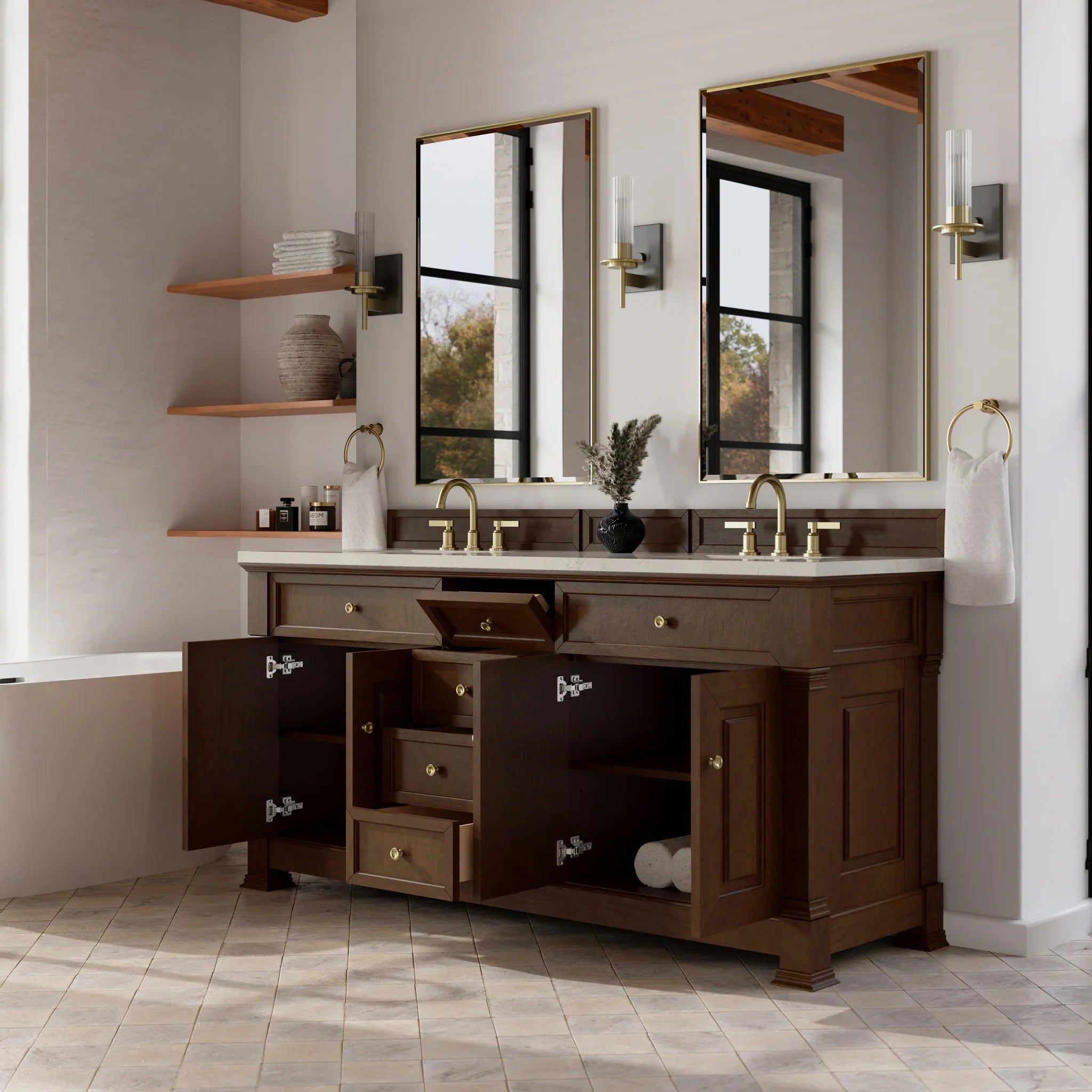 72-brookfield-double-vanity-in-honey-oak-w-freepower-wireless-charger-by-james-martin-vanities-siberian-silestone image 10