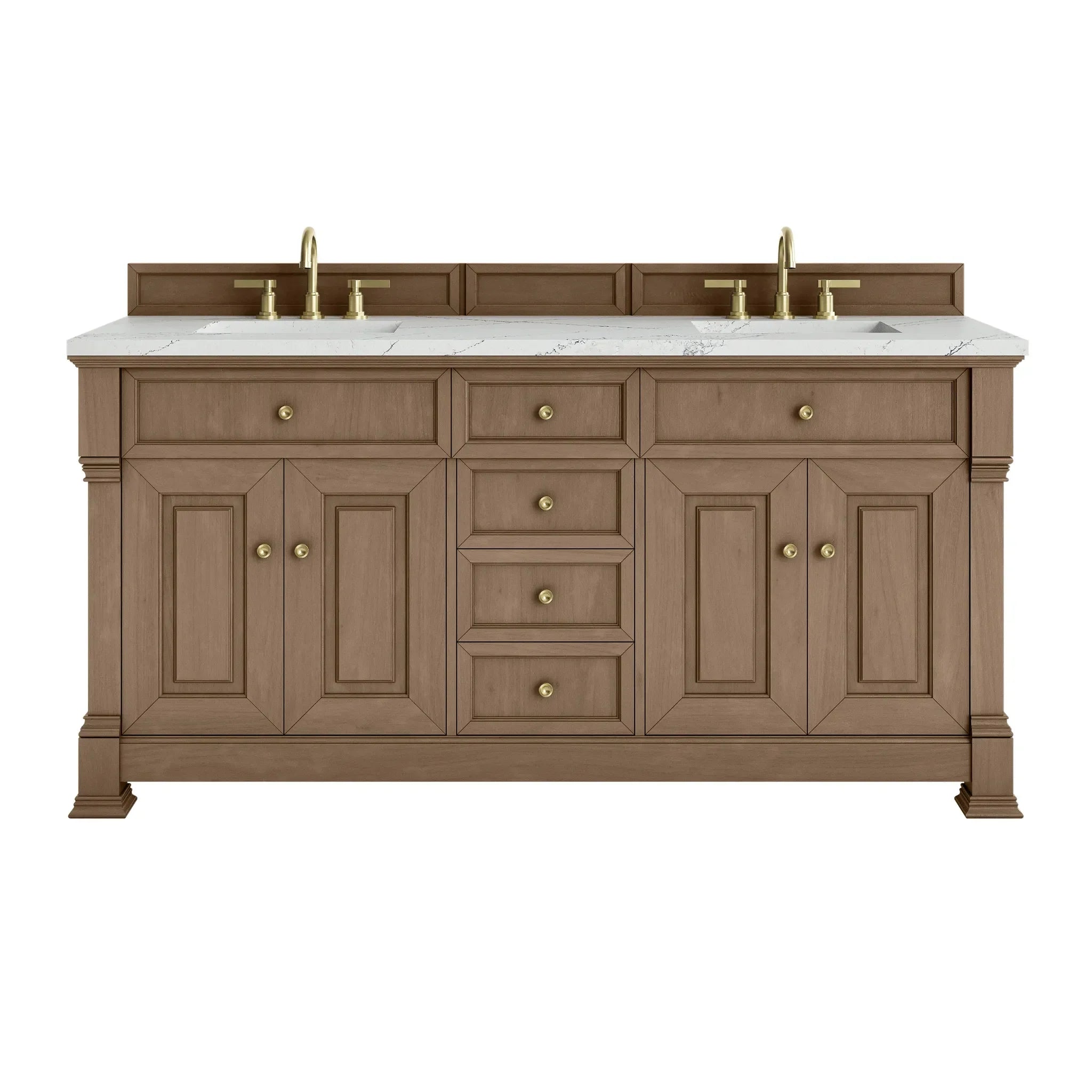 72" Brookfield Double Vanity in Pecan by James Martin Vanities