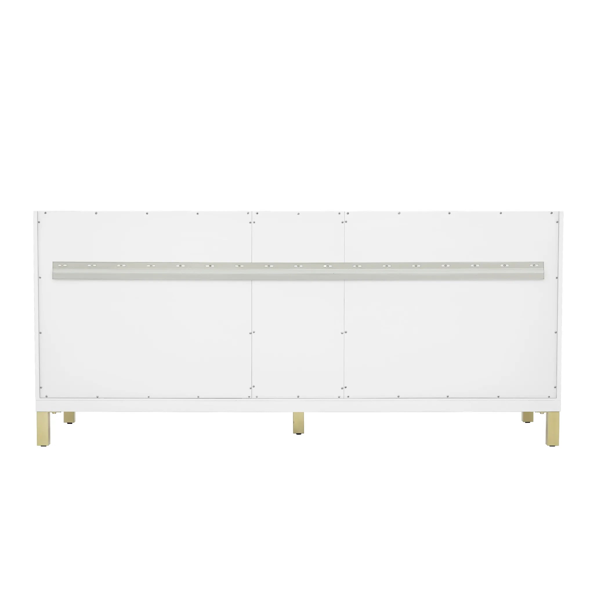 72" Chicago Double Vanity in Glossy White-Carrara White Marble-8" Widespread image 10