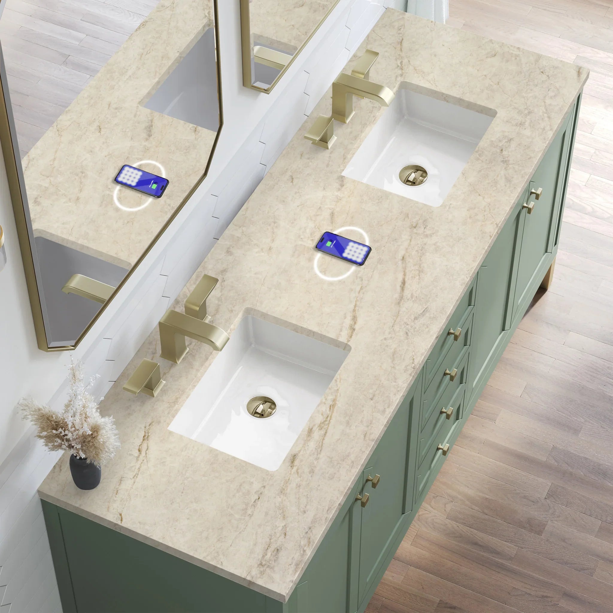 72-chicago-double-vanity-in-smokey-celadon-w-freepower-wireless-charger-by-james-martin-vanities-tajnar-eclos-zero-silica image 8
