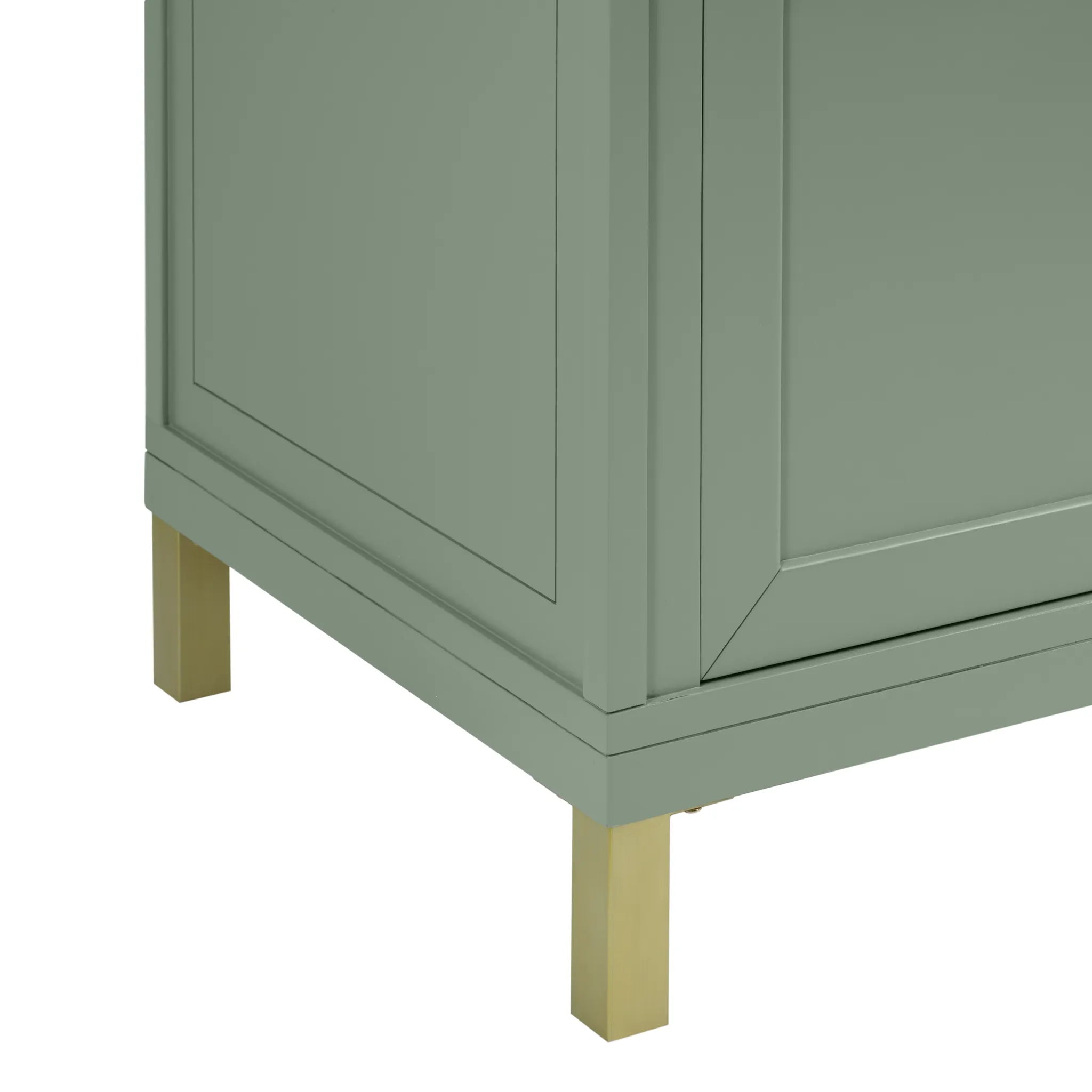 72" Chicago Double Vanity in Smokey Celadon, Wireless Charger-Eternal Jasmine Pearl Silestone-8" Widespread image 10