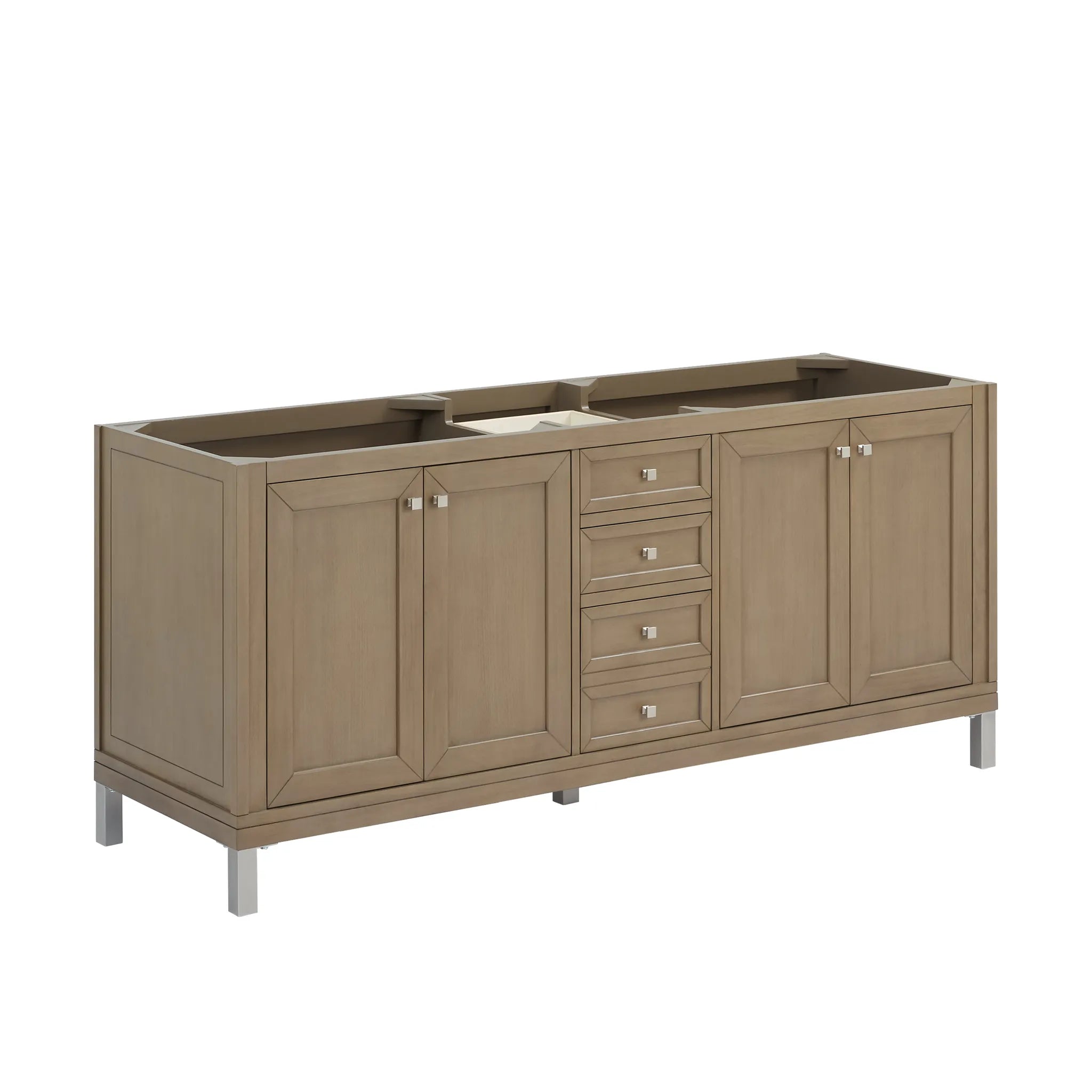 72" Chicago Double Vanity in Walnut Whisper-Cabinet Only-Not Available image