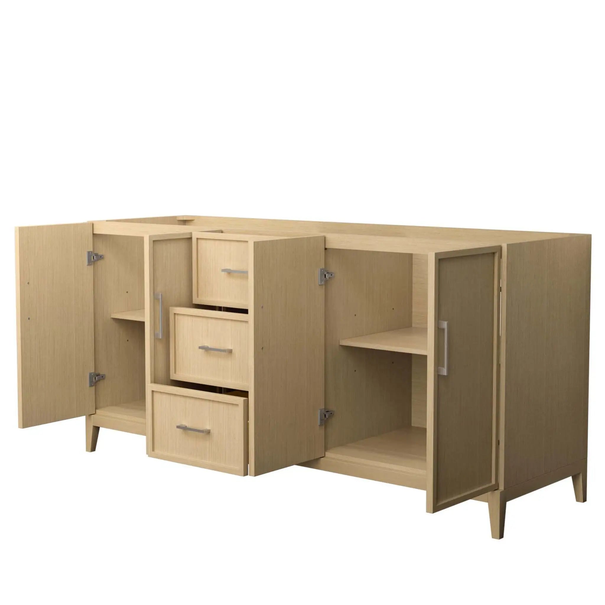 72" Elan Double Bathroom Vanity in White Oak with Brushed Nickel Trim by Wyndham